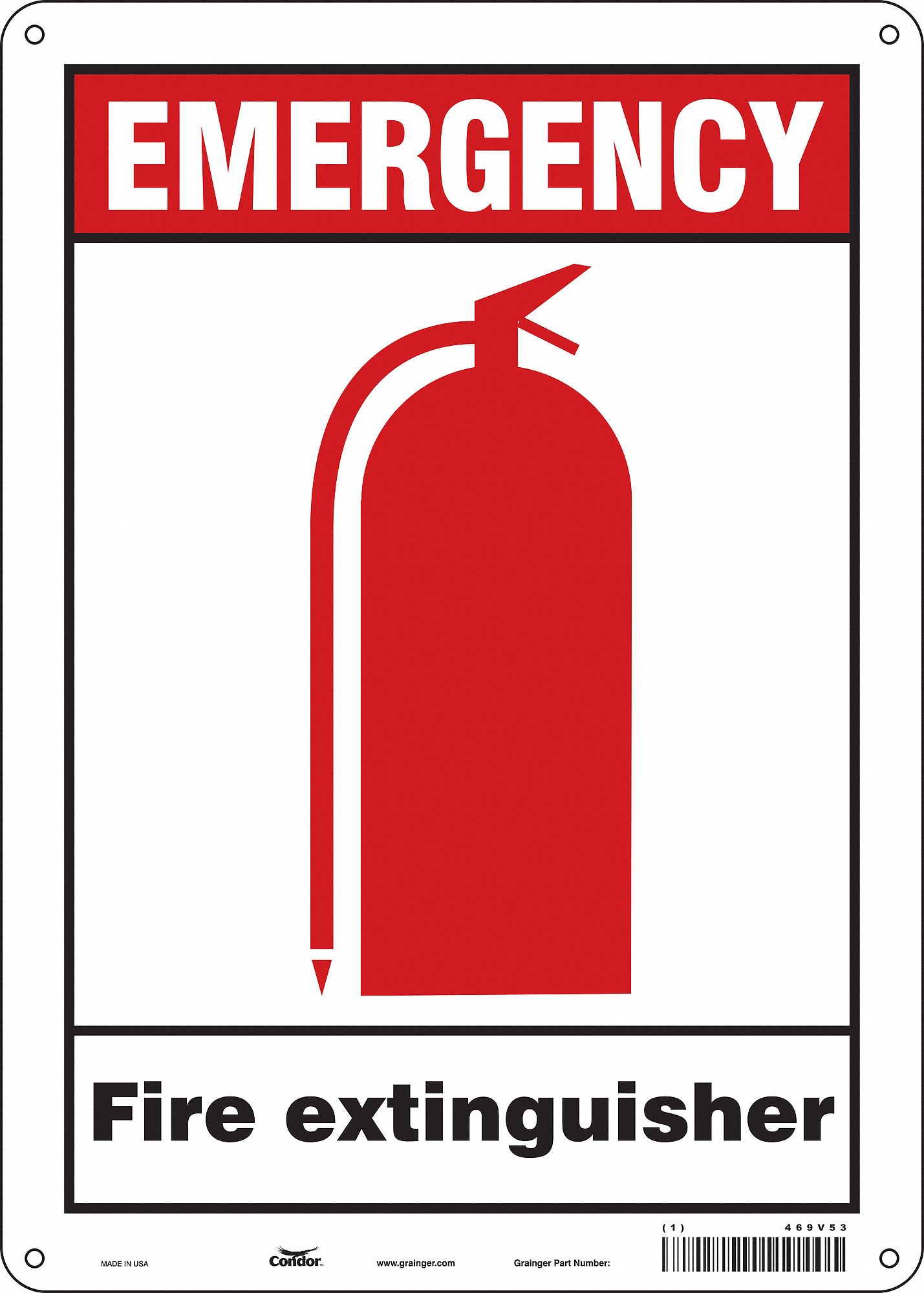 Safety Sign: Glow Vinyl, Adhesive Sign Mounting, 14 in x 10 in Nominal Sign Size, Glow In The Dark