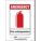 SAFETY SIGN, VINYL, ADHESIVE MOUNT, 7 IN X 5 IN NOMINAL SIGN SIZE, NOT RETROREFLECTIVE, EMERGENCY FIRE EXTINGUISHER