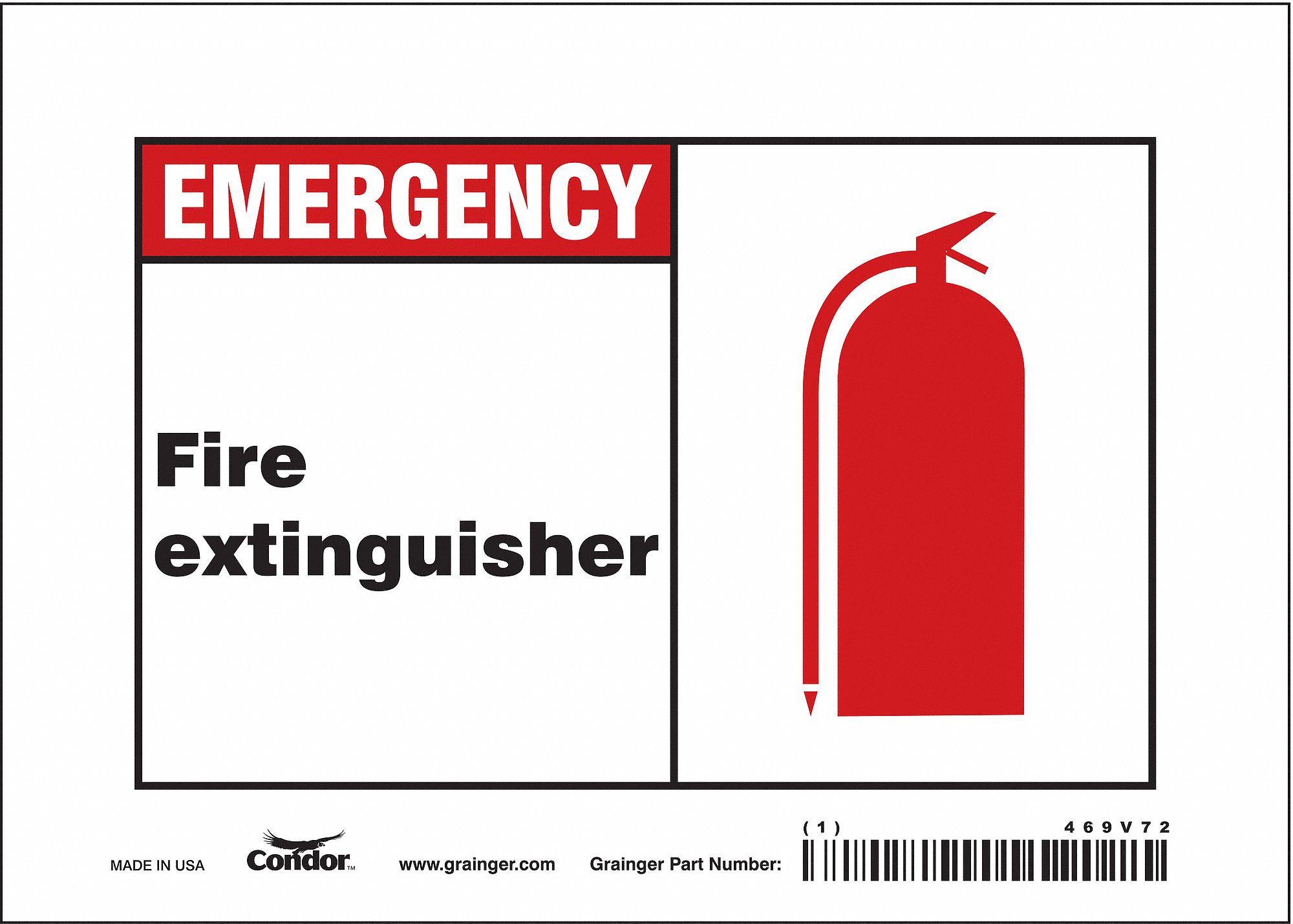 Safety Sign: Vinyl, Adhesive Sign Mounting, 5 in x 7 in Nominal Sign Size, Not Retroreflective