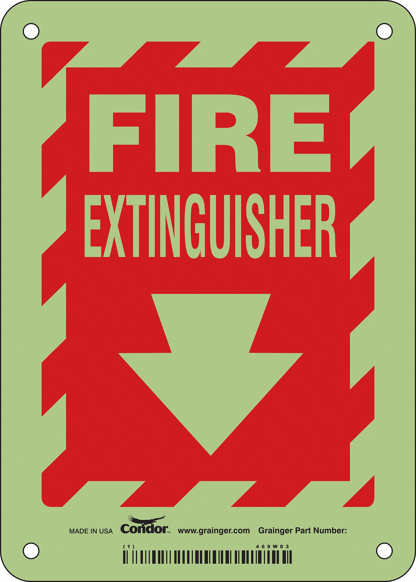 Safety Sign: Polyethylene, Mounting Holes Sign Mounting, 7 in x 5 in Nominal Sign Size