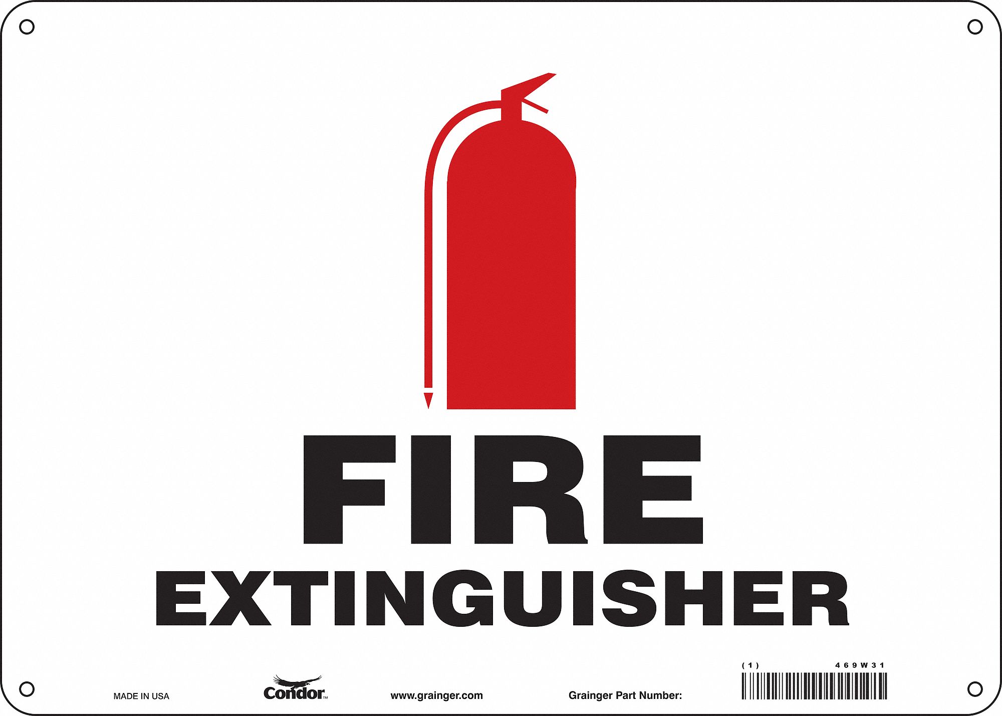 Safety Sign: Aluminum, Mounting Holes Sign Mounting, 10 in x 14 in Nominal Sign Size, 0.032 in Thick