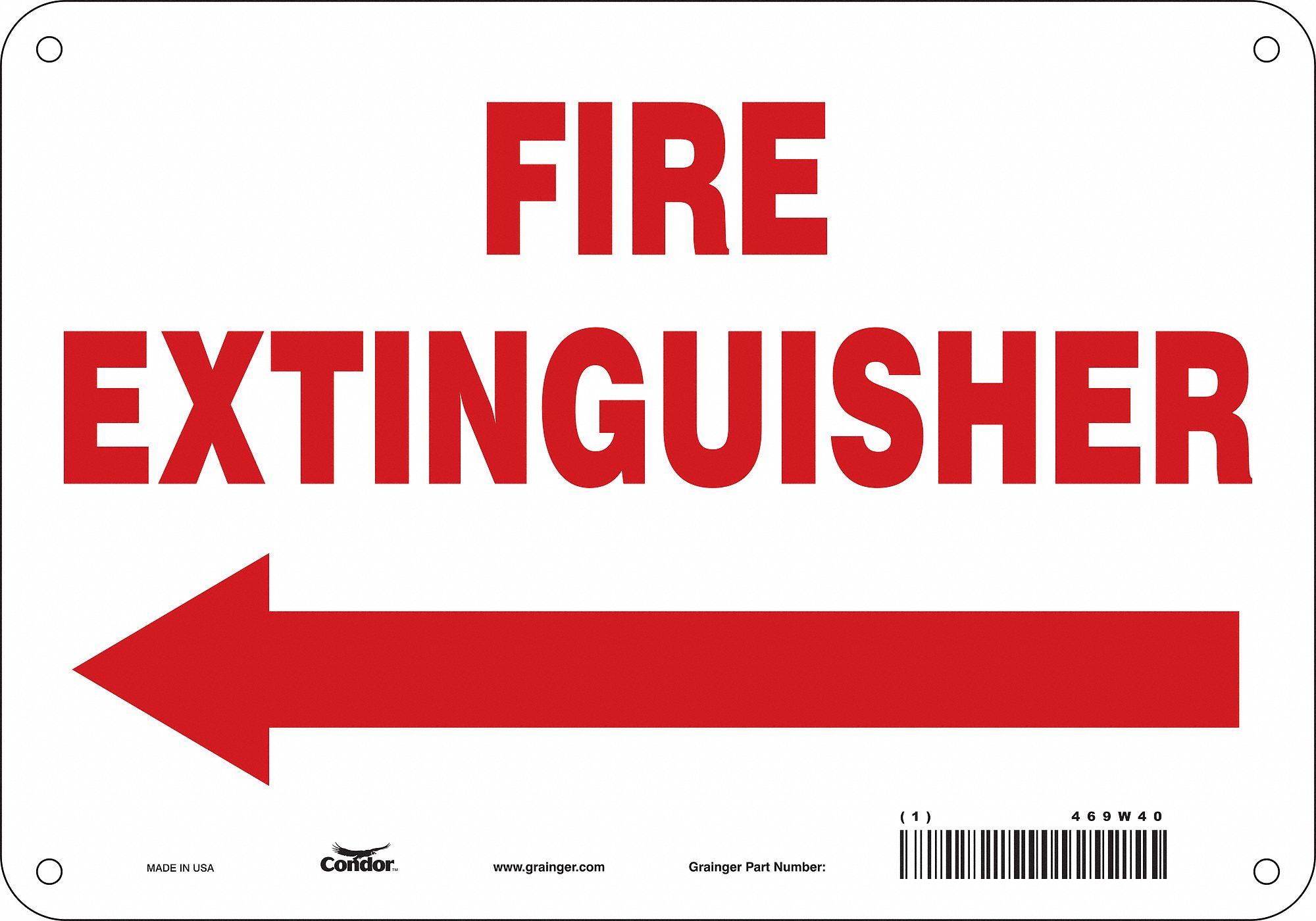 Safety Sign: Aluminum, Mounting Holes Sign Mounting, 7 in x 10 in Nominal Sign Size, 0.032 in Thick