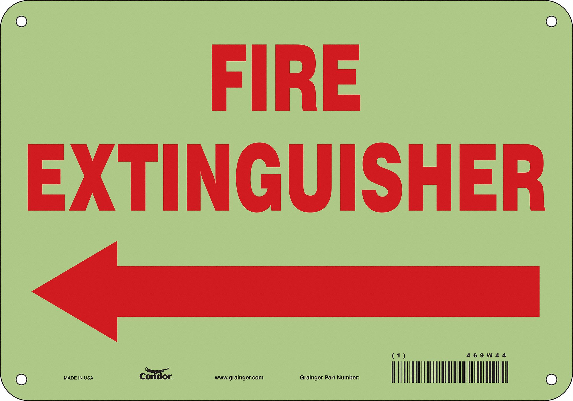 Safety Sign: Polyethylene, Mounting Holes Sign Mounting, 7 in x 10 in Nominal Sign Size