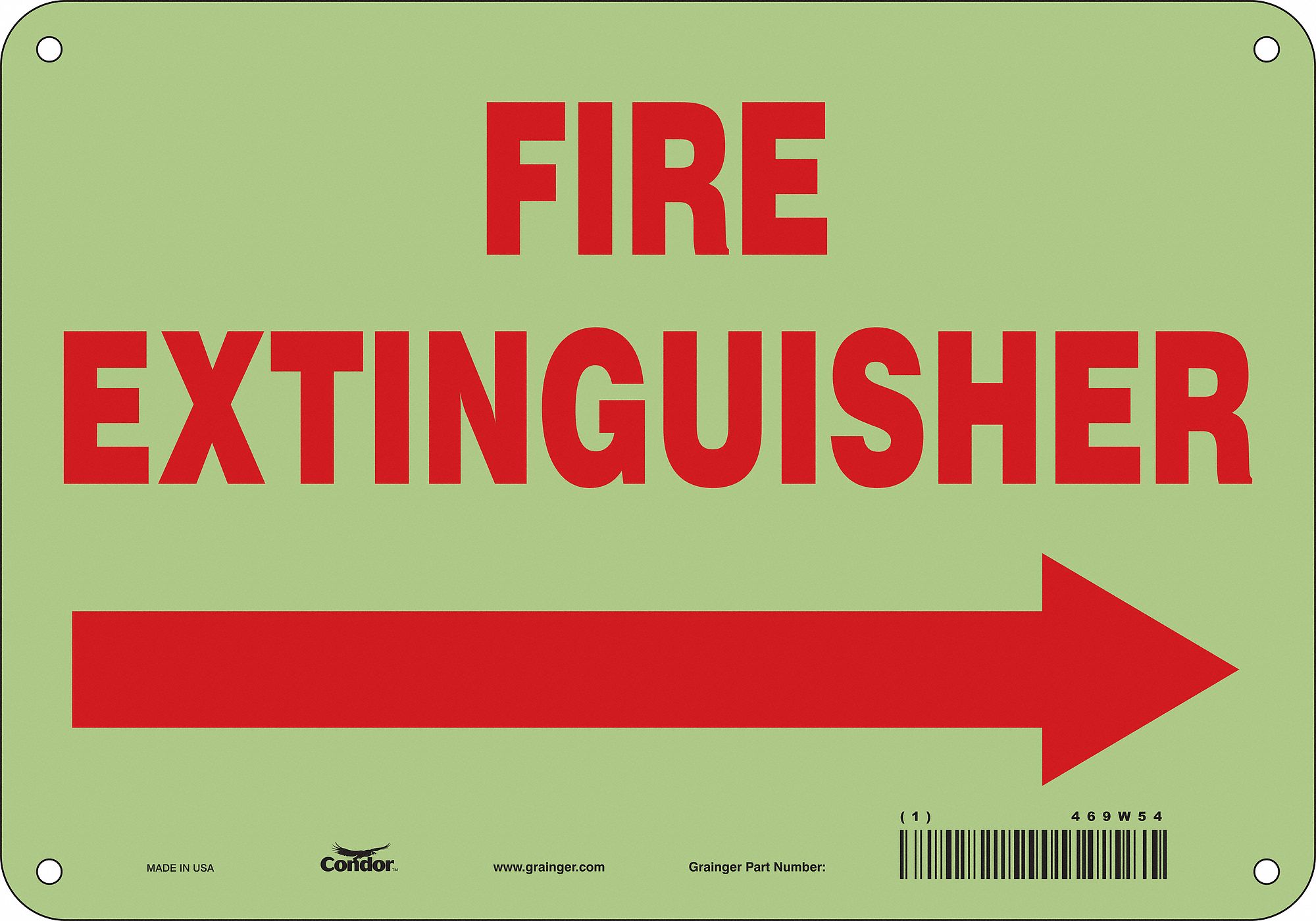 Safety Sign: Polyethylene, Mounting Holes Sign Mounting, 7 in x 10 in Nominal Sign Size