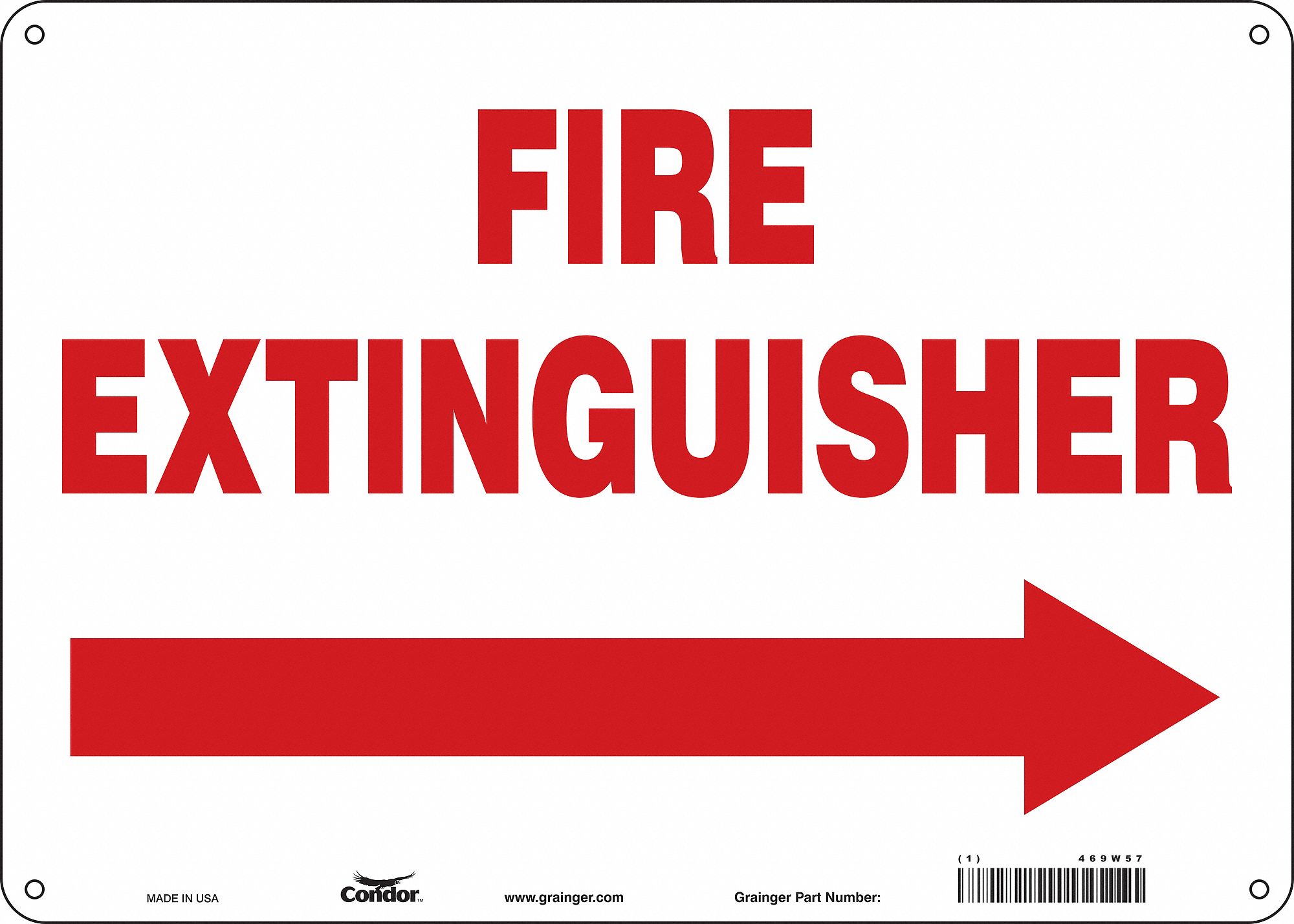Safety Sign: Polyethylene, Mounting Holes Sign Mounting, 10 in x 14 in Nominal Sign Size