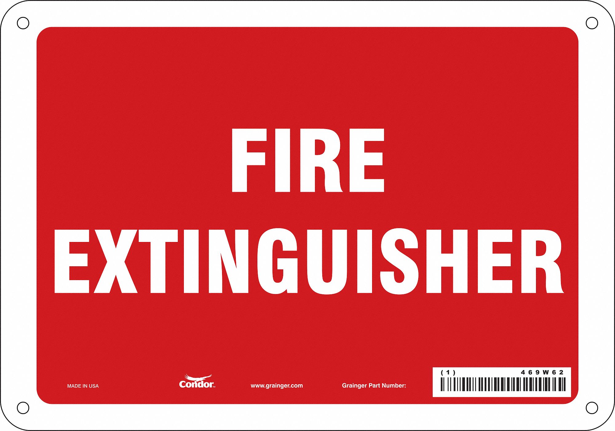 Safety Sign: Polyethylene, Mounting Holes Sign Mounting, 7 in x 10 in Nominal Sign Size