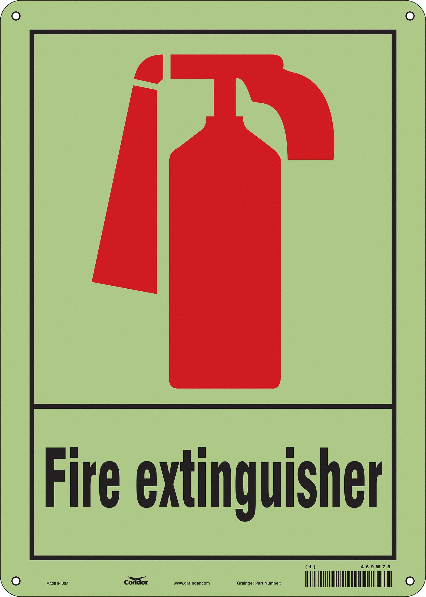 Safety Sign: Polyethylene, Mounting Holes Sign Mounting, 14 in x 10 in Nominal Sign Size