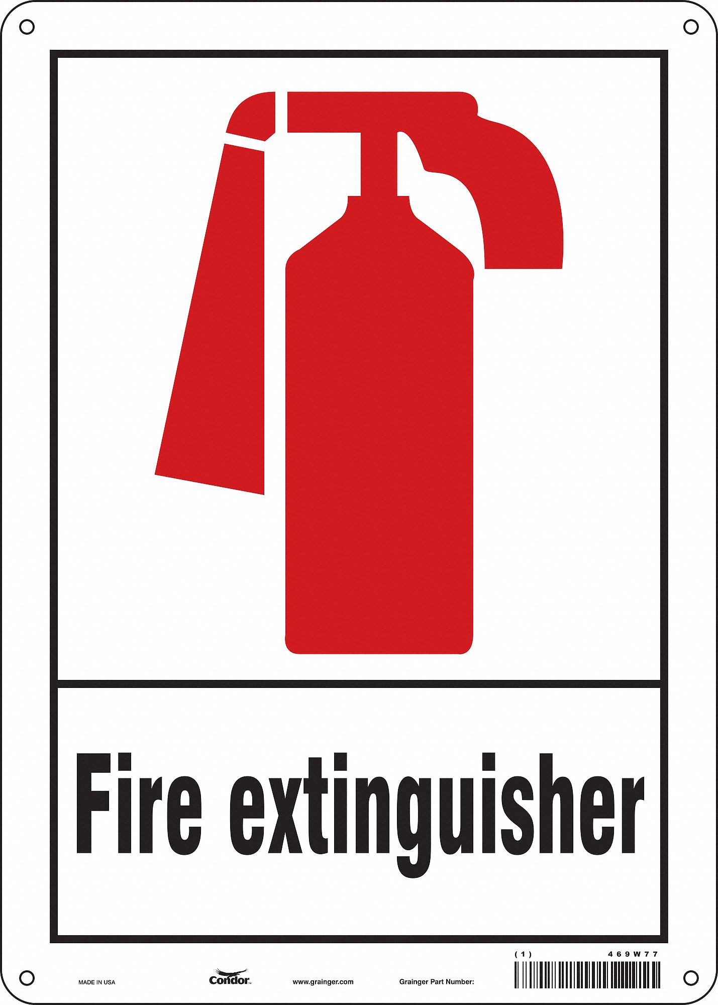Safety Sign: Polyethylene, Mounting Holes Sign Mounting, 14 in x 10 in Nominal Sign Size