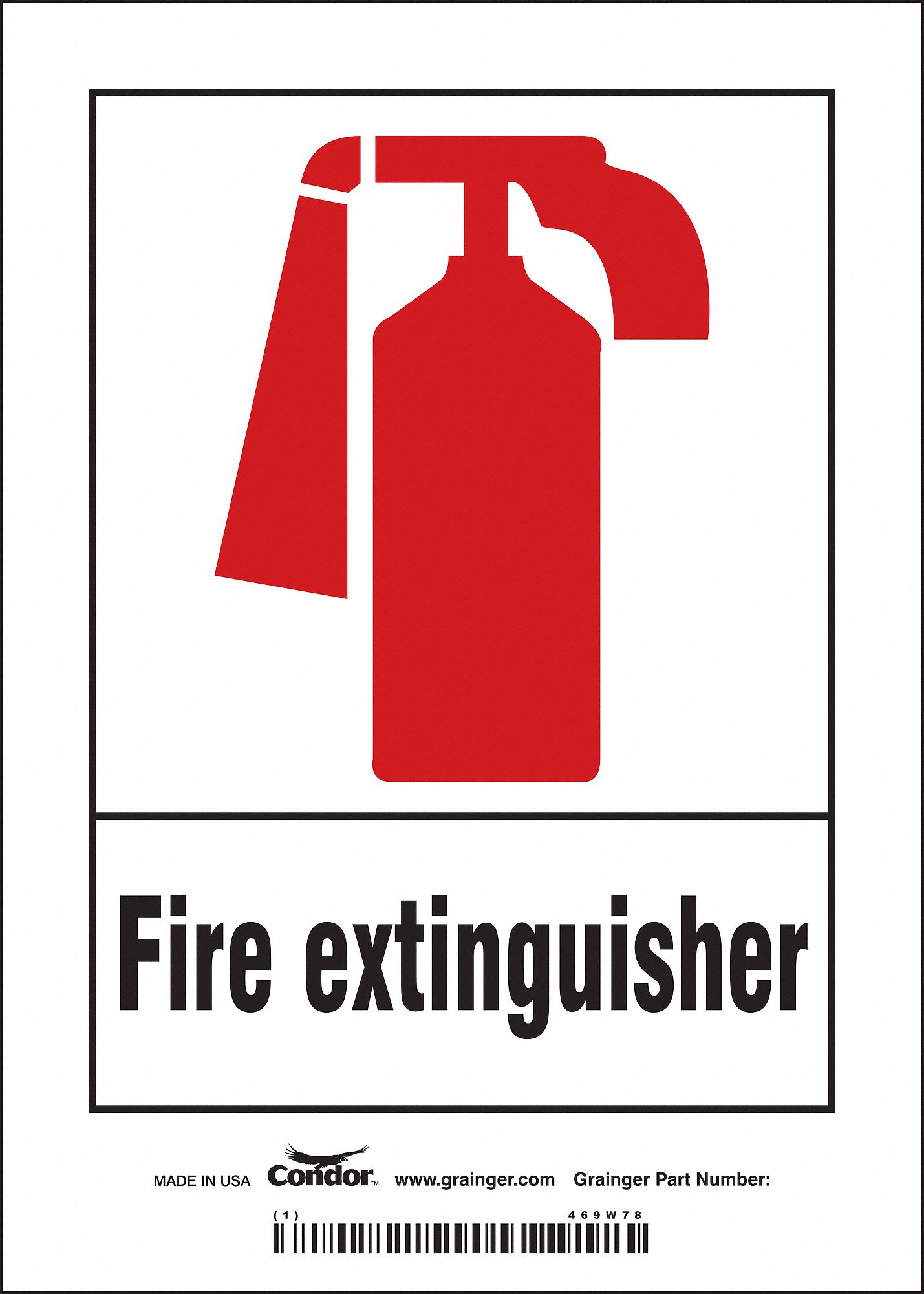 Safety Sign: Vinyl, Adhesive Sign Mounting, 7 in x 5 in Nominal Sign Size, Not Retroreflective