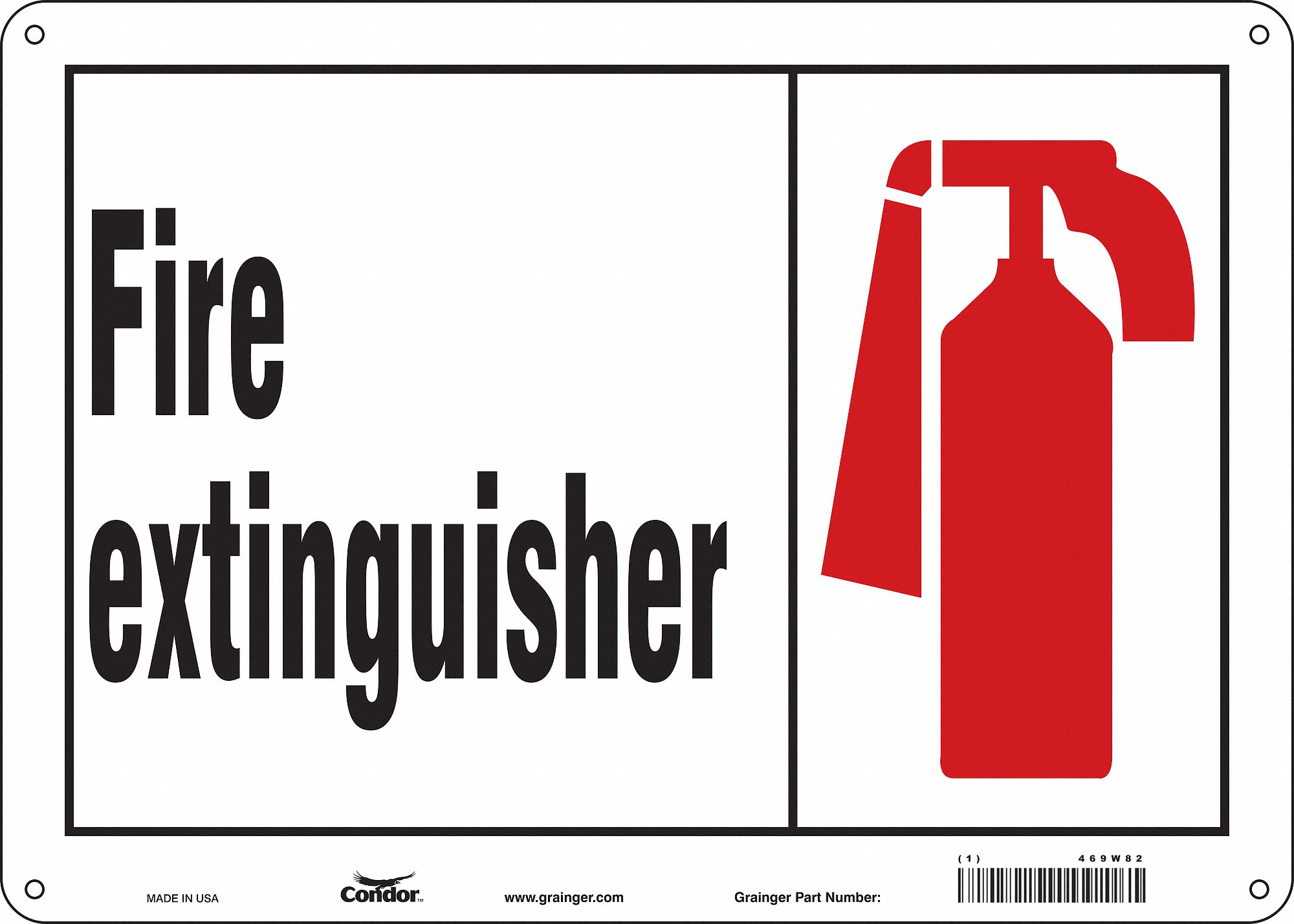 Safety Sign: Aluminum, Mounting Holes Sign Mounting, 10 in x 14 in Nominal Sign Size, 0.032 in Thick