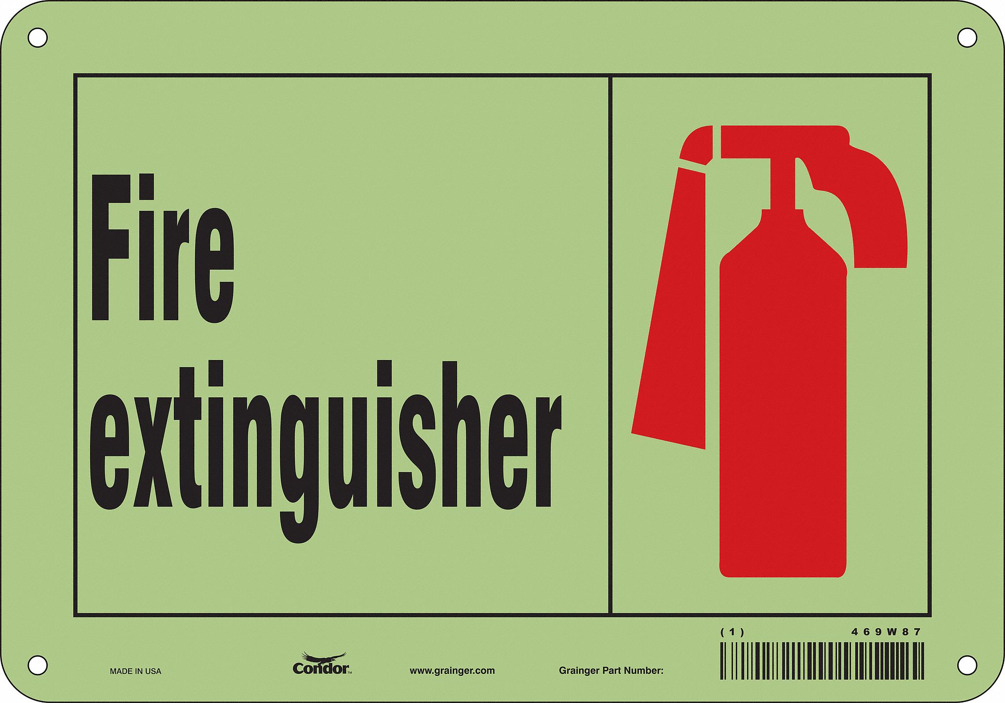 Safety Sign: Polyethylene, Mounting Holes Sign Mounting, 7 in x 10 in Nominal Sign Size