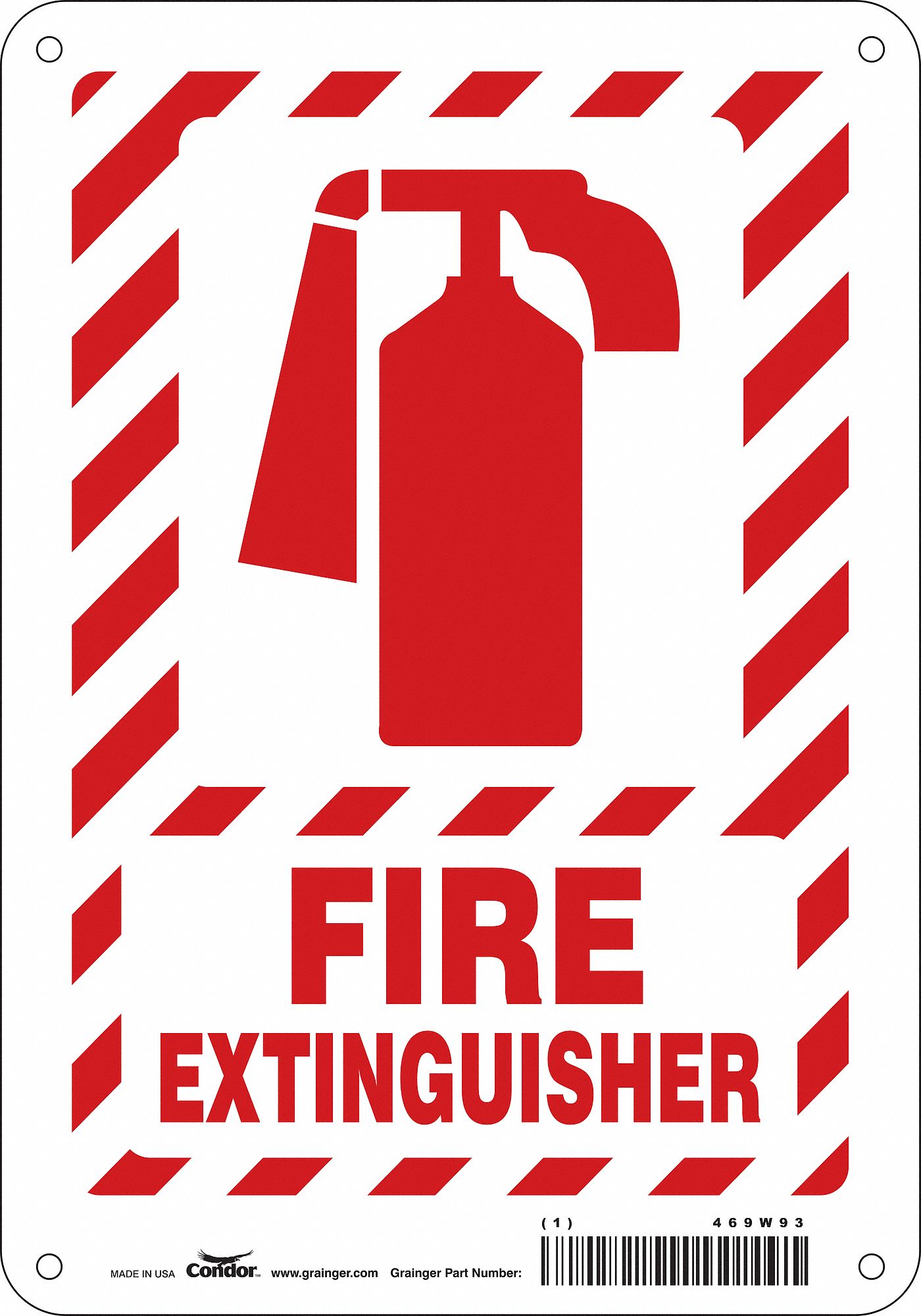 Safety Sign: Aluminum, Mounting Holes Sign Mounting, 10 in x 7 in Nominal Sign Size, 0.032 in Thick