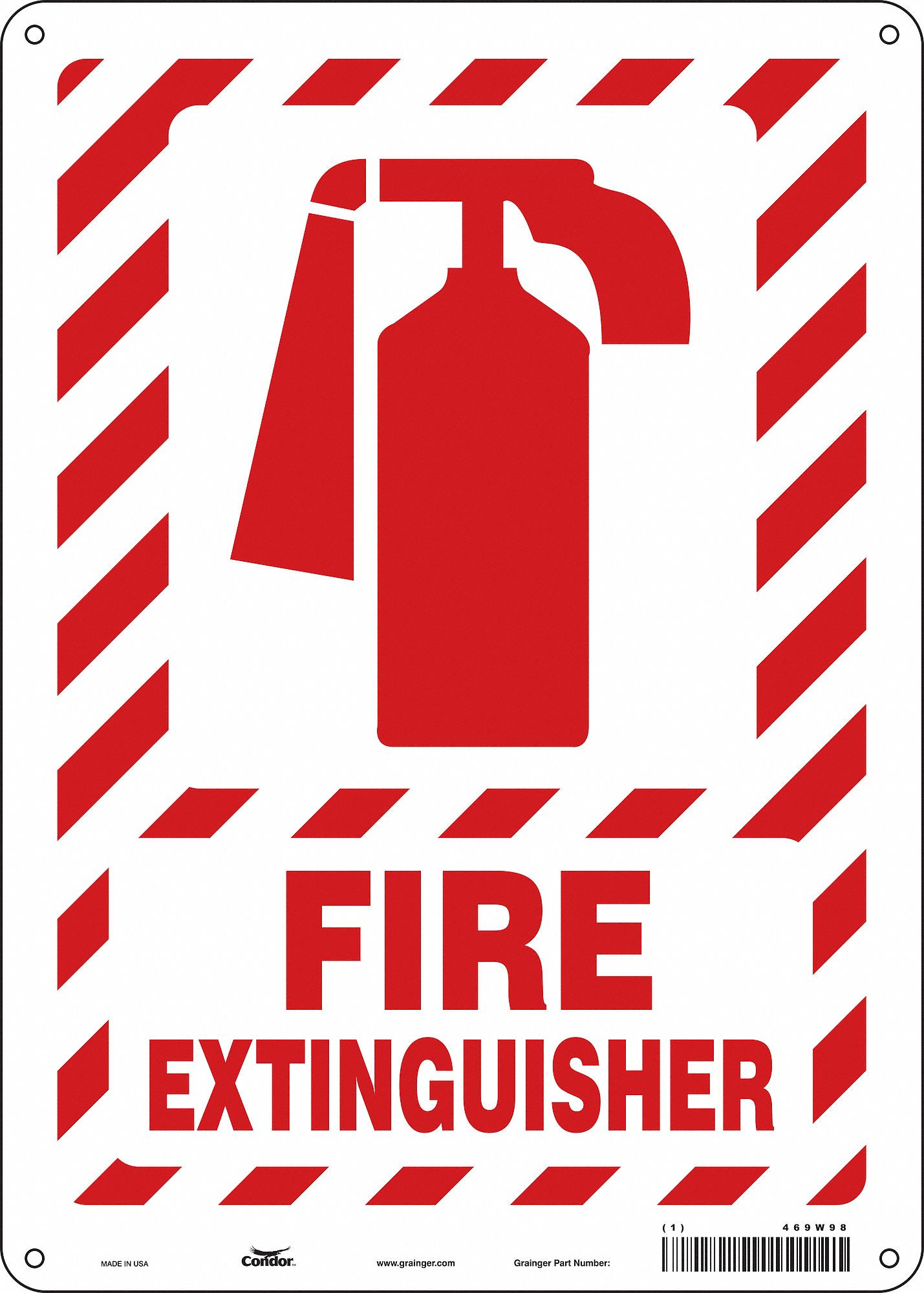 Safety Sign: Polyethylene, Mounting Holes Sign Mounting, 14 in x 10 in Nominal Sign Size