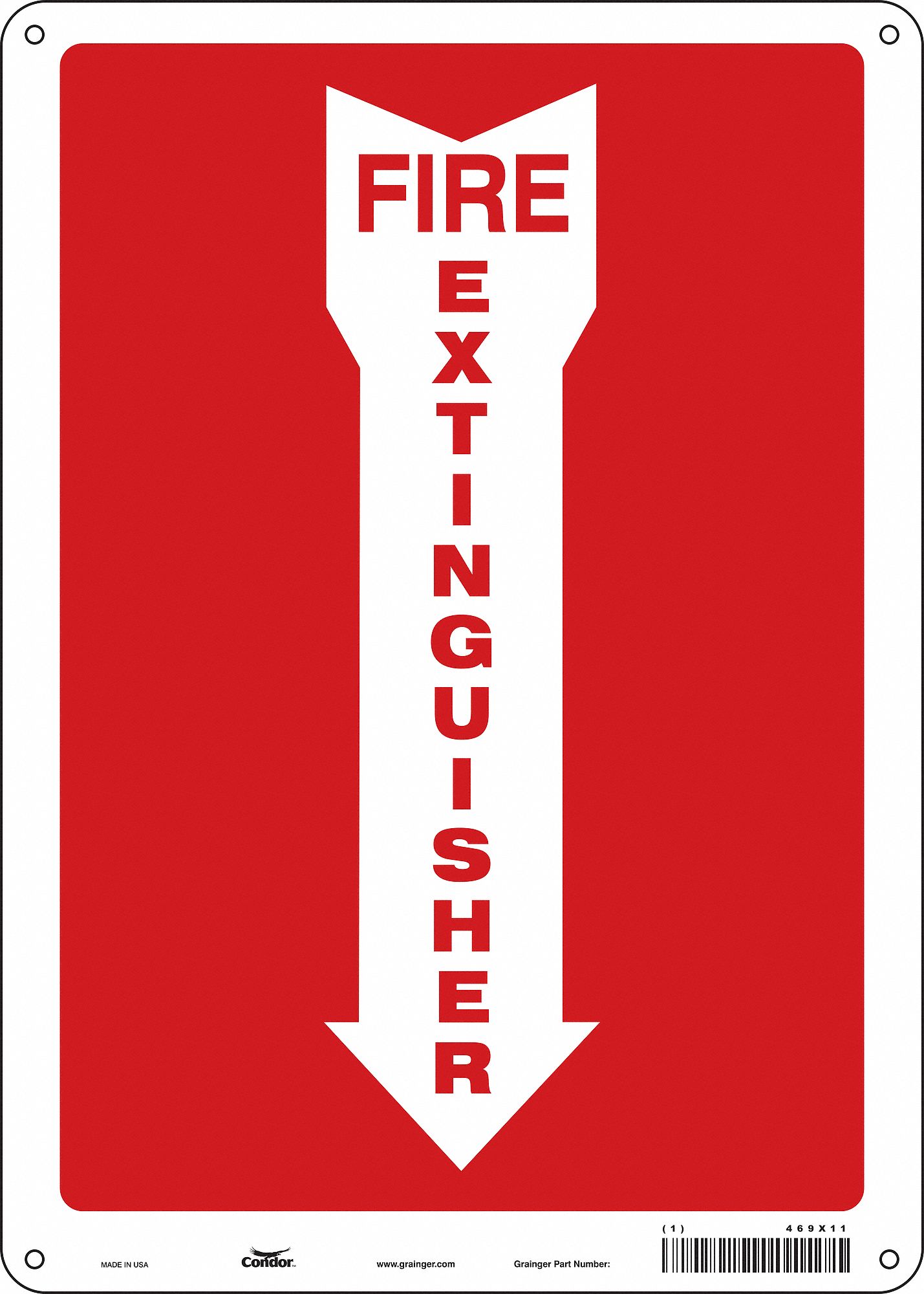Safety Sign, 14 in x 10 in, Fiberglass