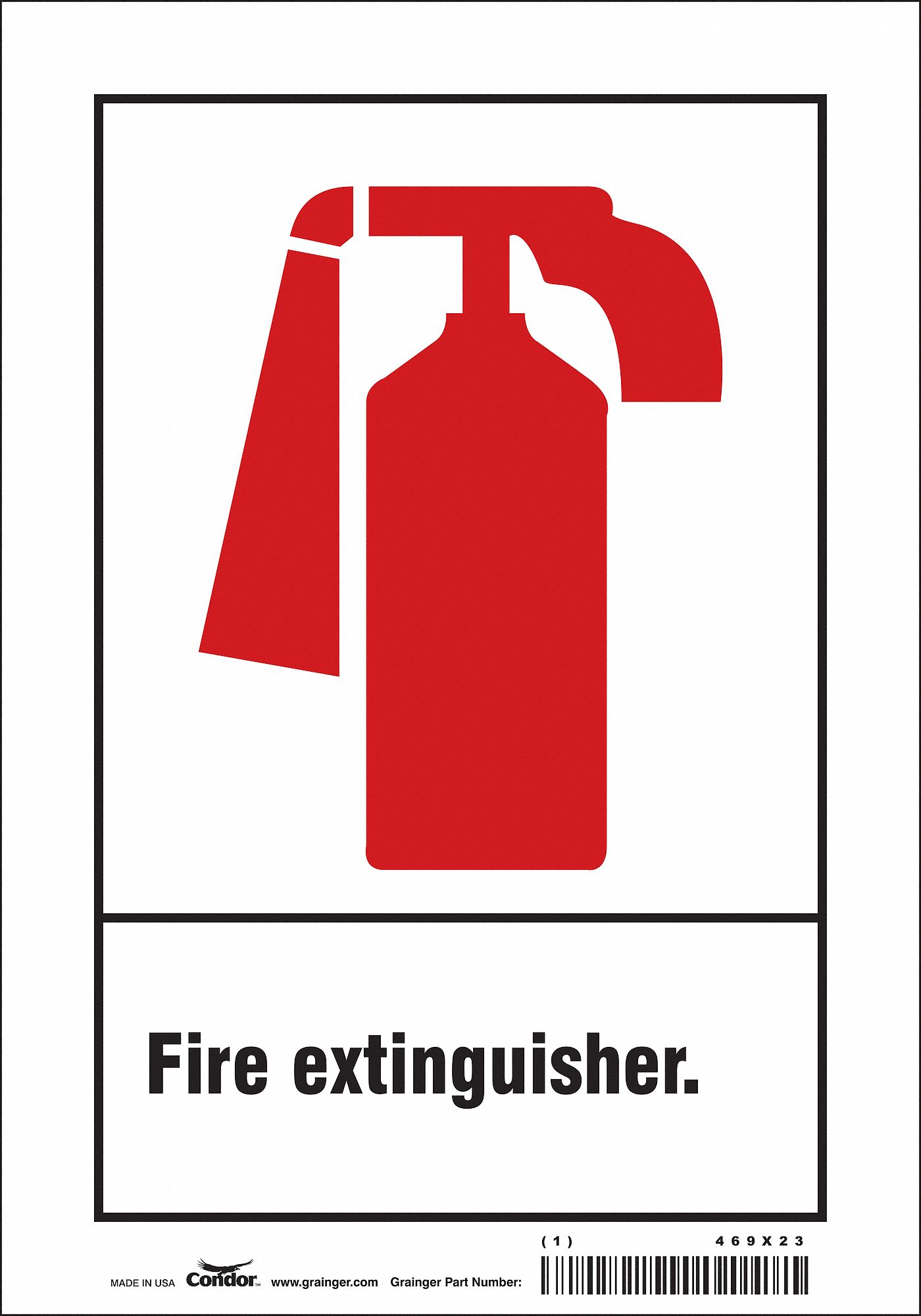 Safety Sign: Vinyl, Adhesive Sign Mounting, 10 in x 7 in Nominal Sign Size, Not Retroreflective