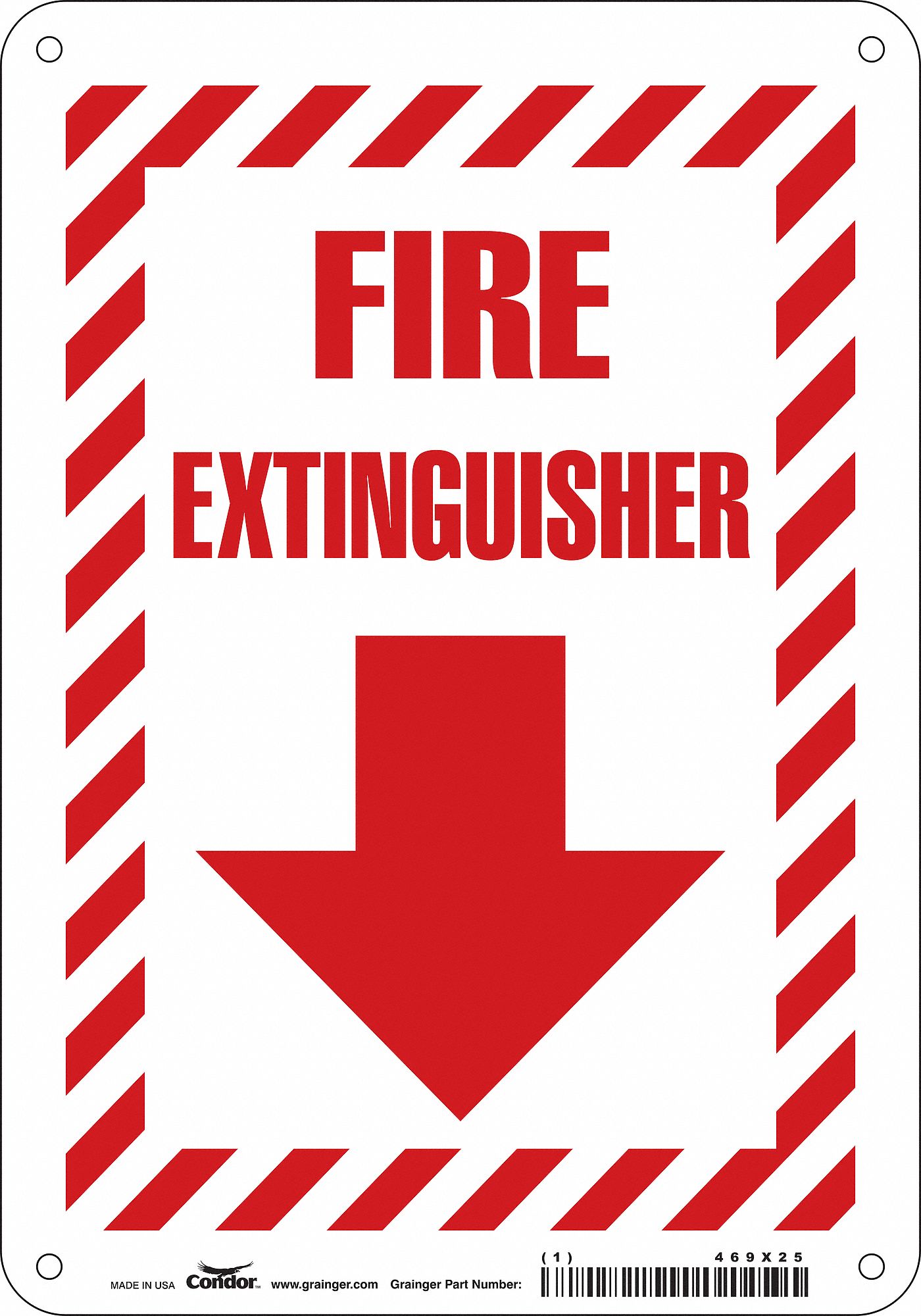 Safety Sign: Aluminum, Mounting Holes Sign Mounting, 10 in x 7 in Nominal Sign Size, 0.032 in Thick