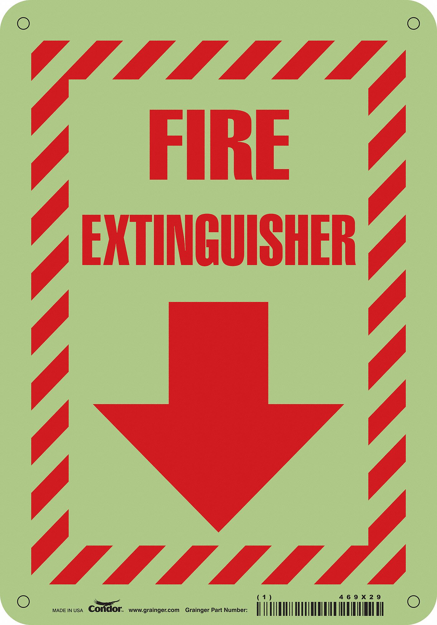 Safety Sign: Polyethylene, Mounting Holes Sign Mounting, 10 in x 7 in Nominal Sign Size