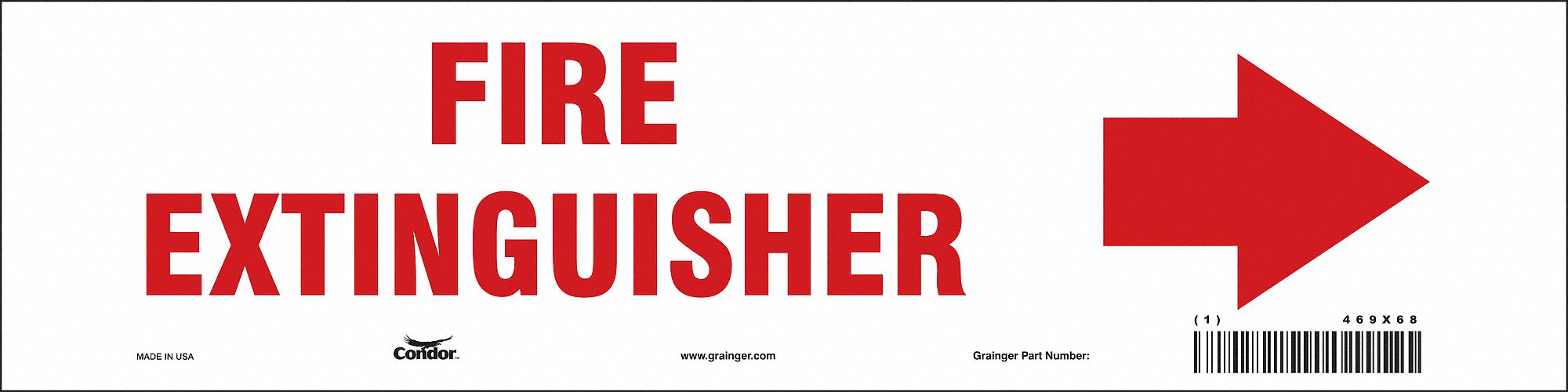 Safety Sign, 3 1/2 in x 14 in, Vinyl