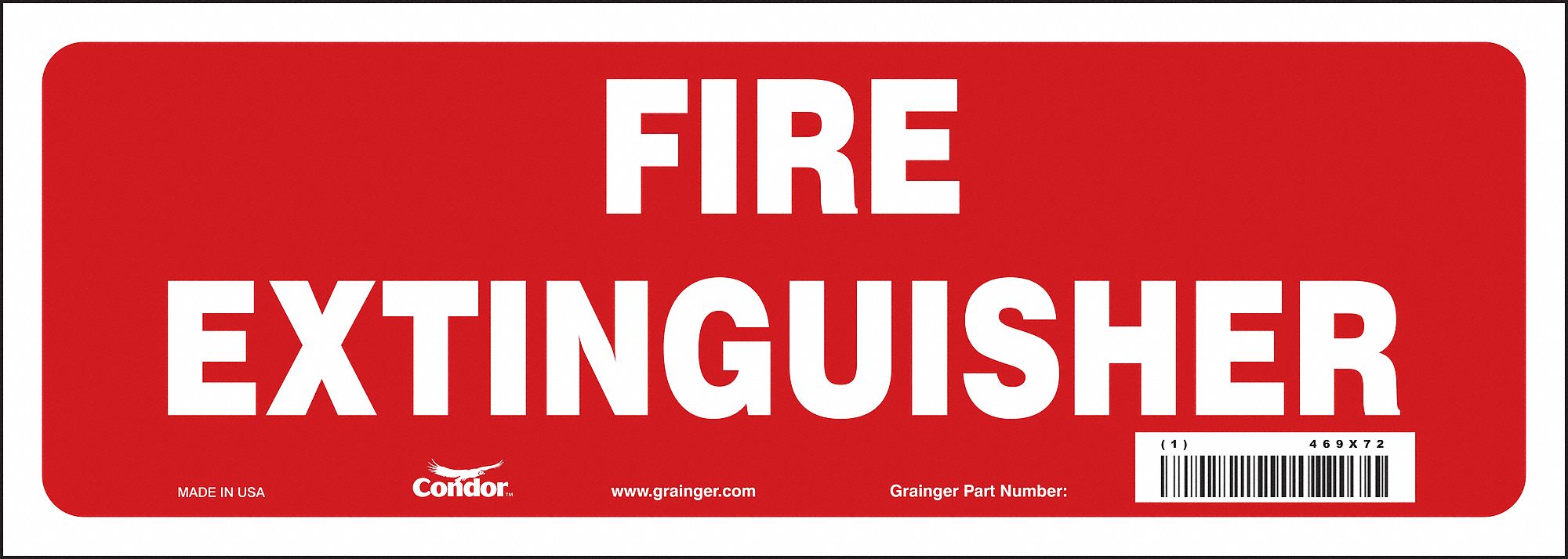 Safety Sign, 5 in x 14 in, Vinyl