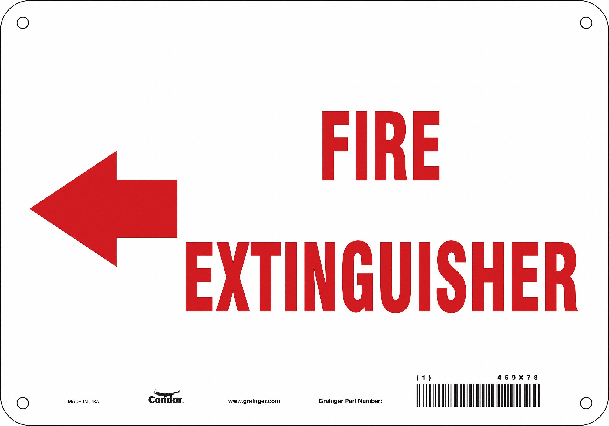 Safety Sign: Aluminum, Mounting Holes Sign Mounting, 7 in x 10 in Nominal Sign Size, 0.032 in Thick