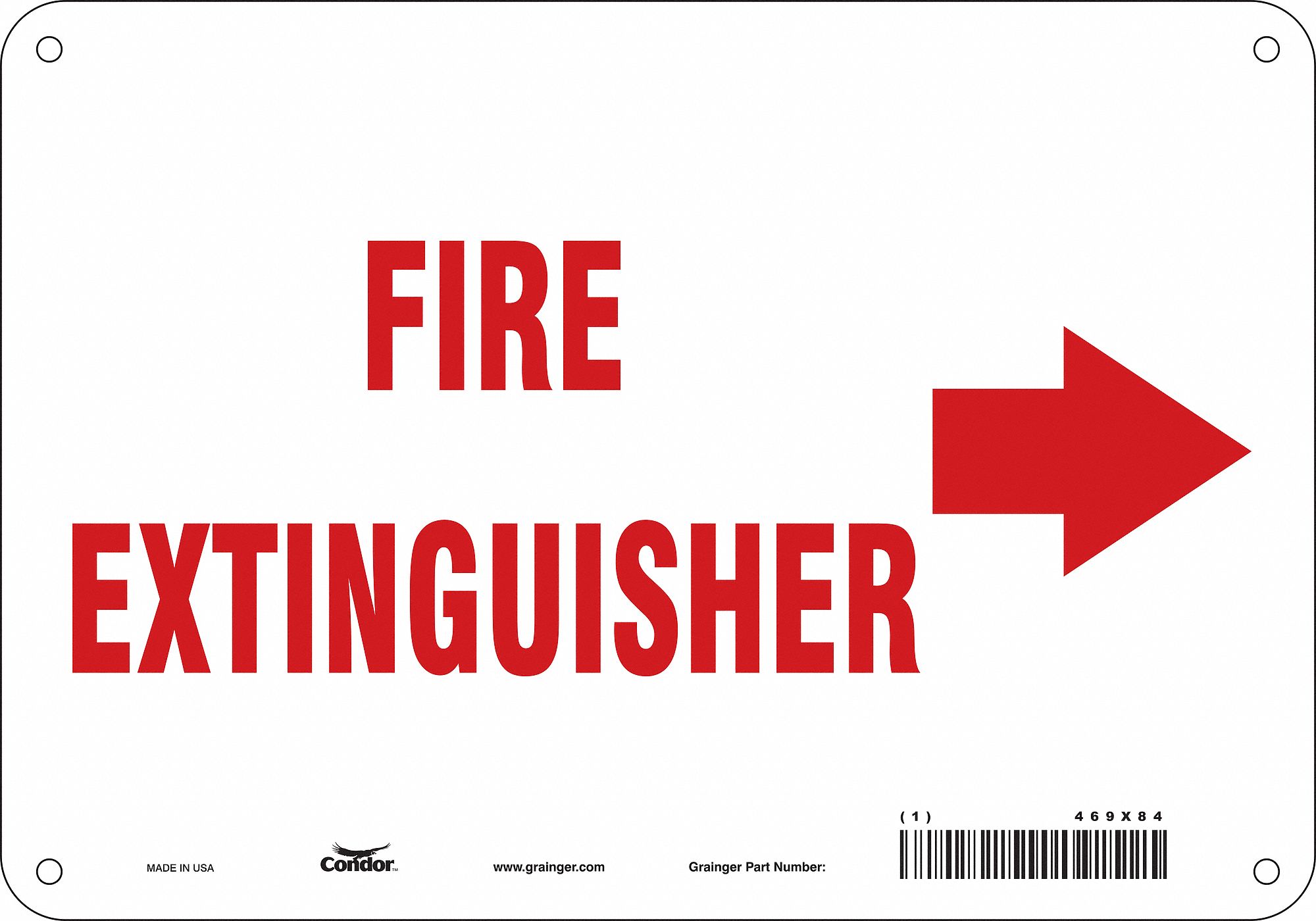 Safety Sign: Aluminum, Mounting Holes Sign Mounting, 7 in x 10 in Nominal Sign Size, 0.032 in Thick
