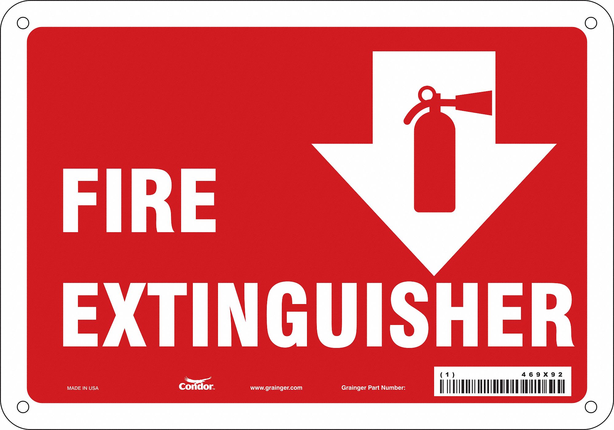 Safety Sign: Polyethylene, Mounting Holes Sign Mounting, 7 in x 10 in Nominal Sign Size