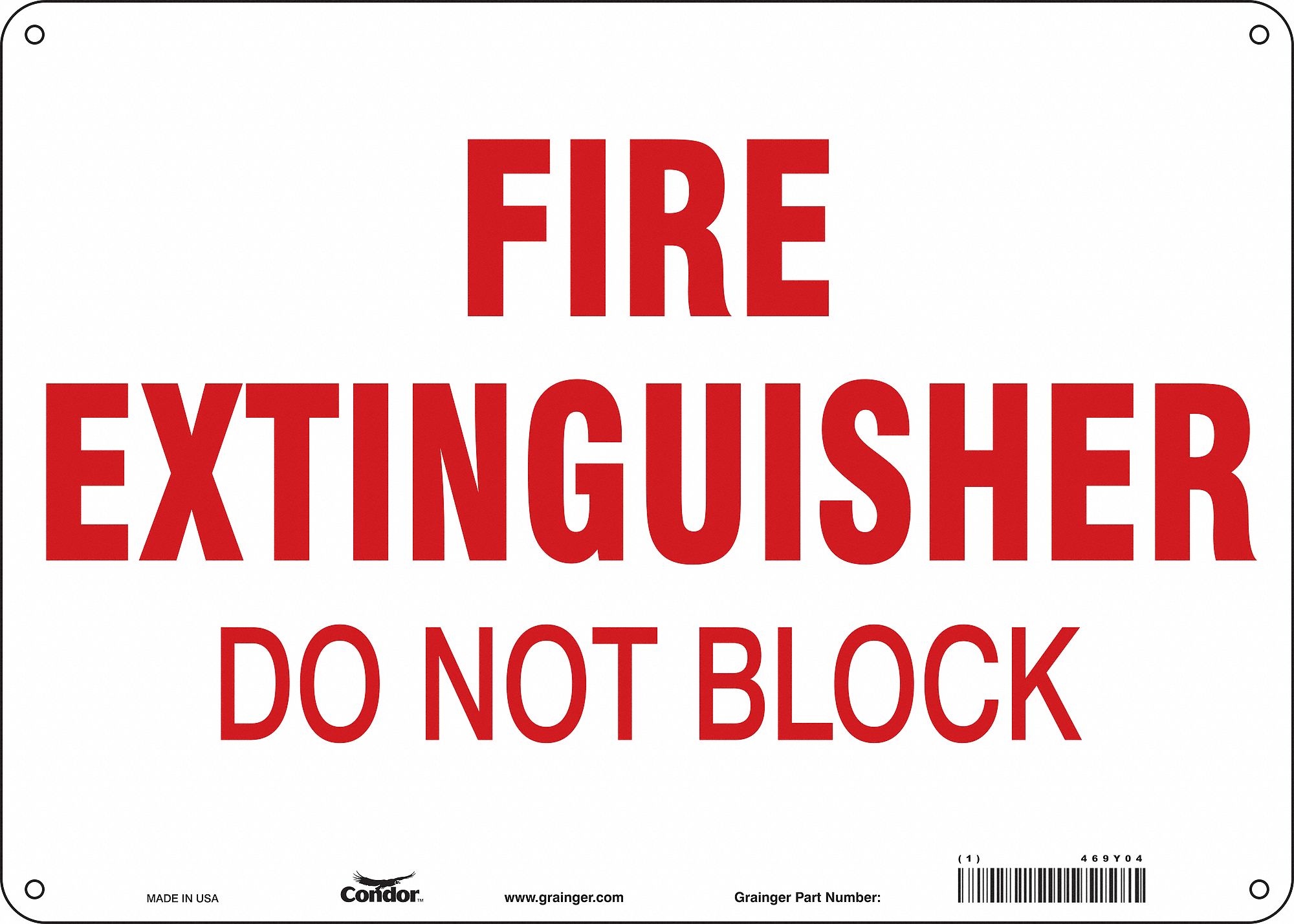 Safety Sign: Aluminum, Mounting Holes Sign Mounting, 10 in x 14 in Nominal Sign Size, 0.032 in Thick