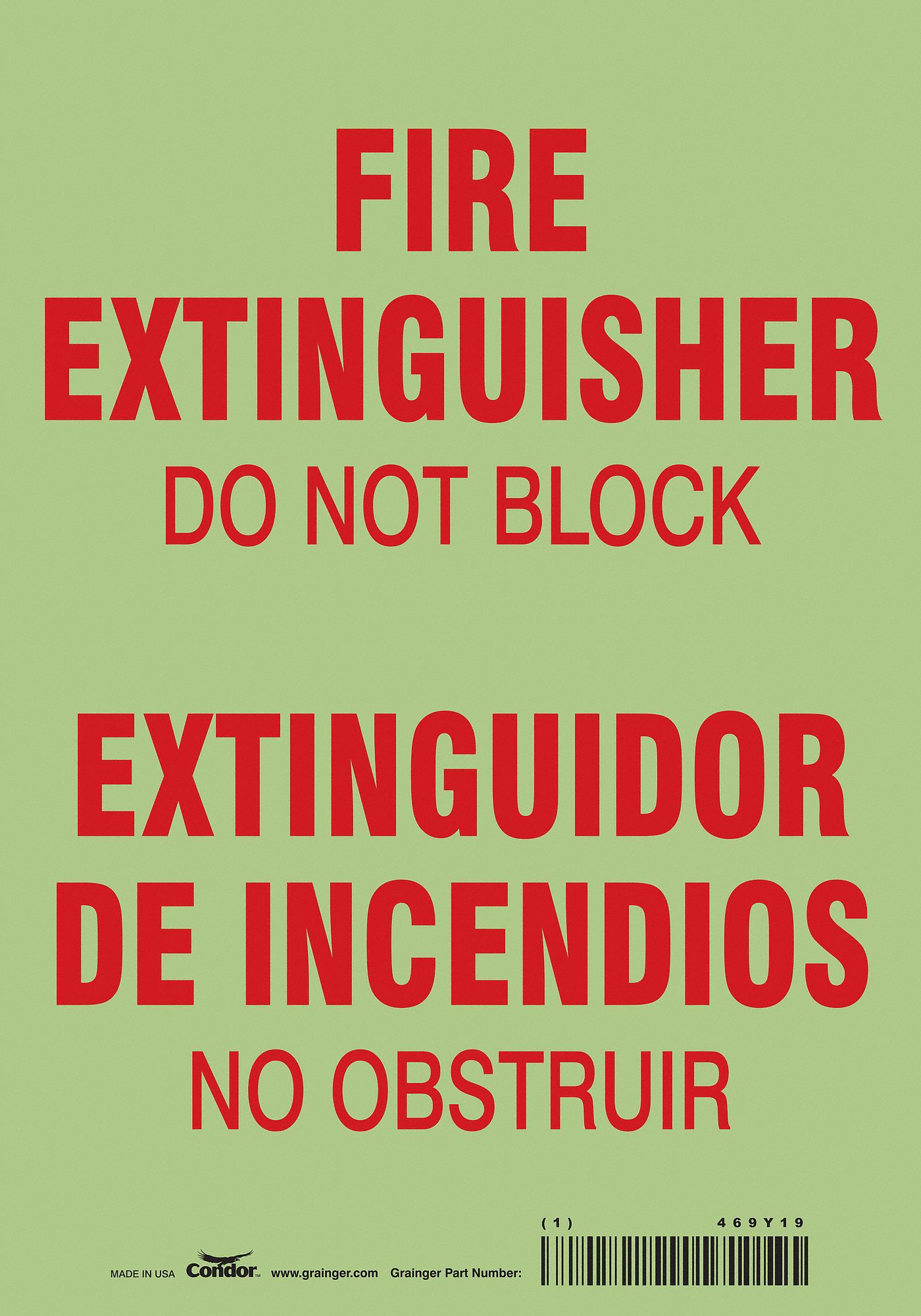 Safety Sign: Glow Vinyl, Adhesive Sign Mounting, 10 in x 7 in Nominal Sign Size, Not Retroreflective