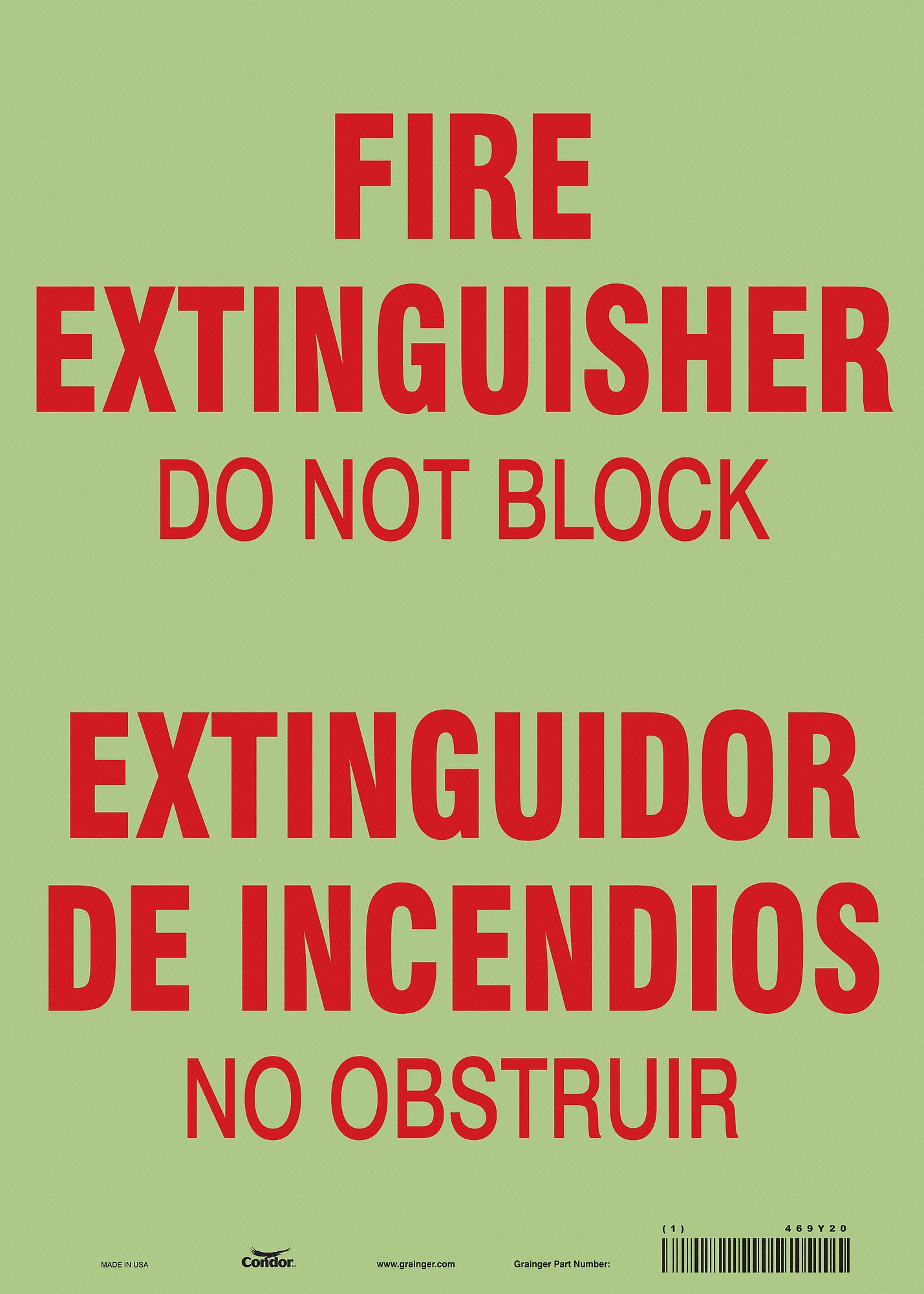 Safety Sign: Glow Vinyl, Adhesive Sign Mounting, 14 in x 10 in Nominal Sign Size, Glow In The Dark