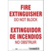 Fire Extinguisher Do Not Block/Extinguidor De Incendios No Obstruir Signs