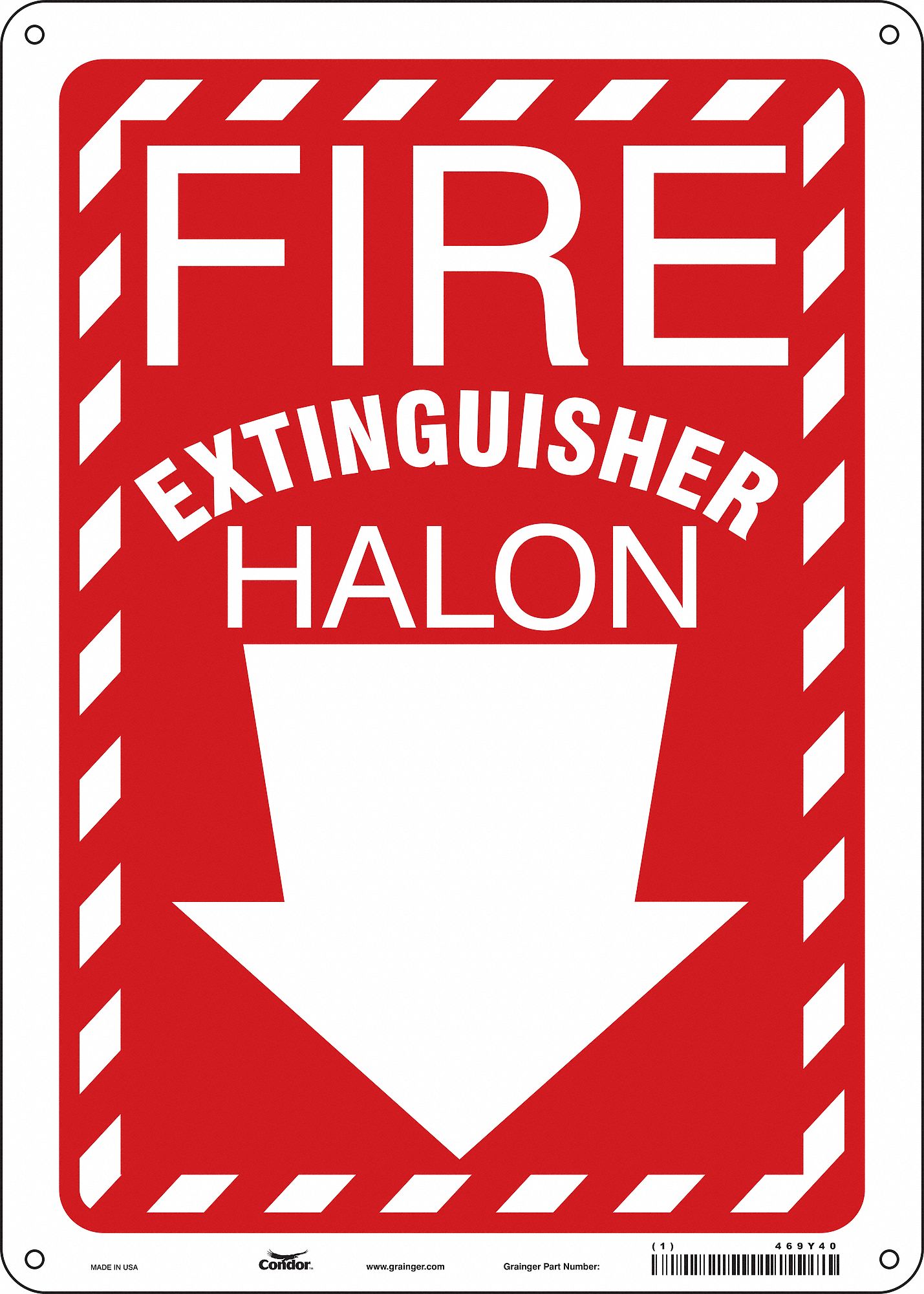 Safety Sign: Aluminum, Mounting Holes Sign Mounting, 14 in x 10 in Nominal Sign Size, 0.032 in Thick
