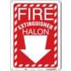 Fire Extinguisher Halon Signs