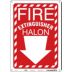 Fire Extinguisher Halon Signs