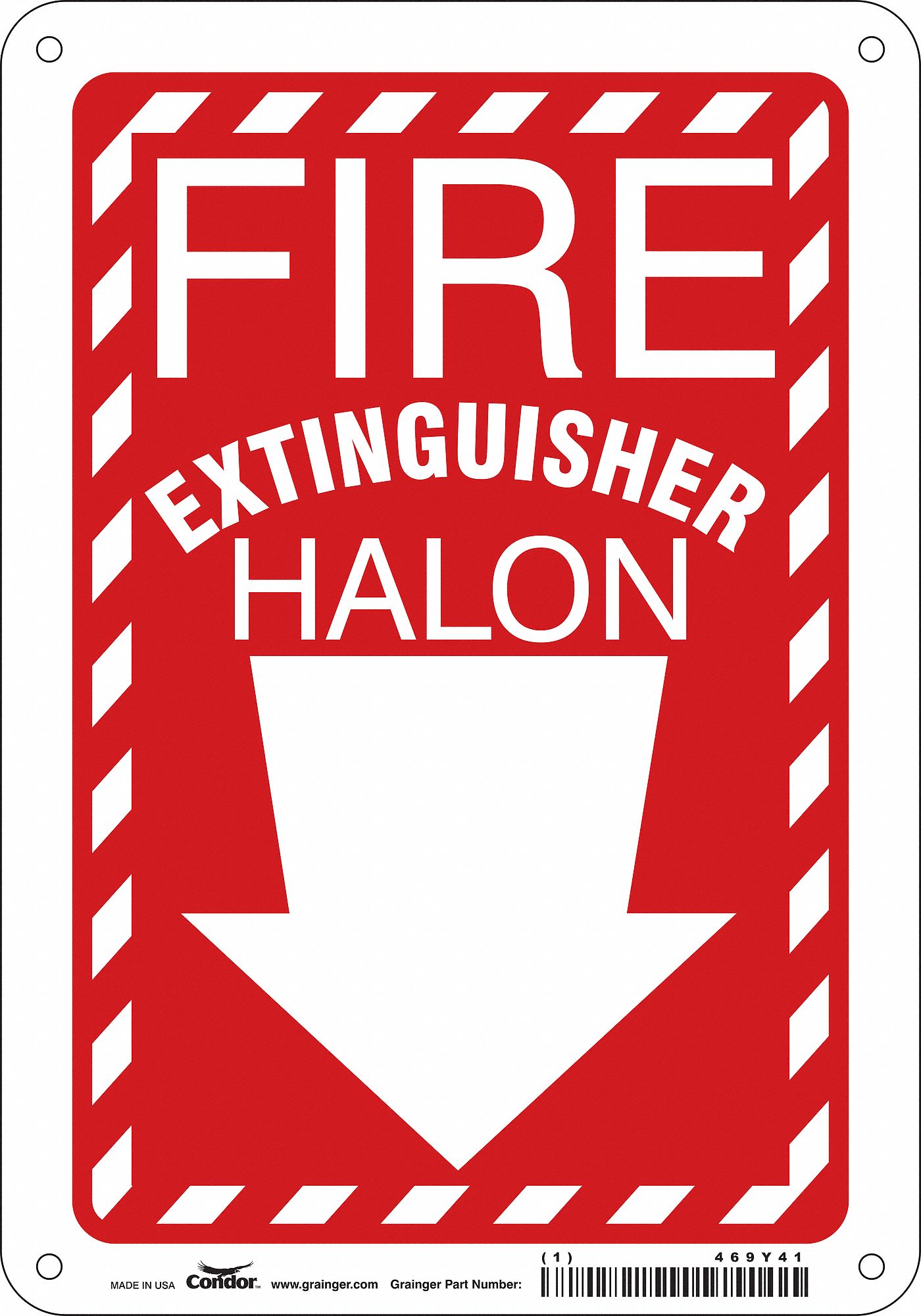 Safety Sign: Polyethylene, Mounting Holes Sign Mounting, 10 in x 7 in Nominal Sign Size