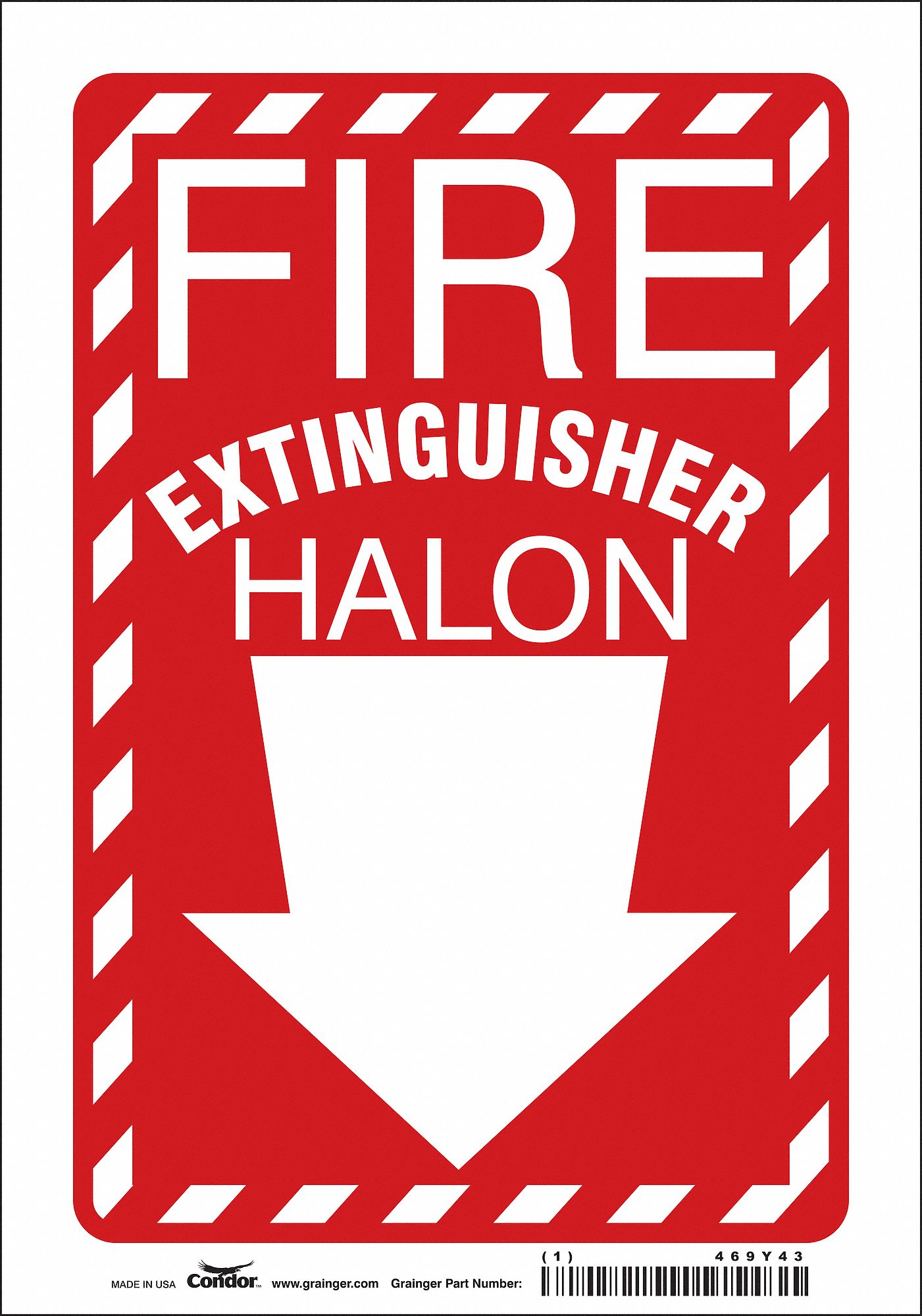 Safety Sign: Vinyl, Adhesive Sign Mounting, 10 in x 7 in Nominal Sign Size, Not Retroreflective