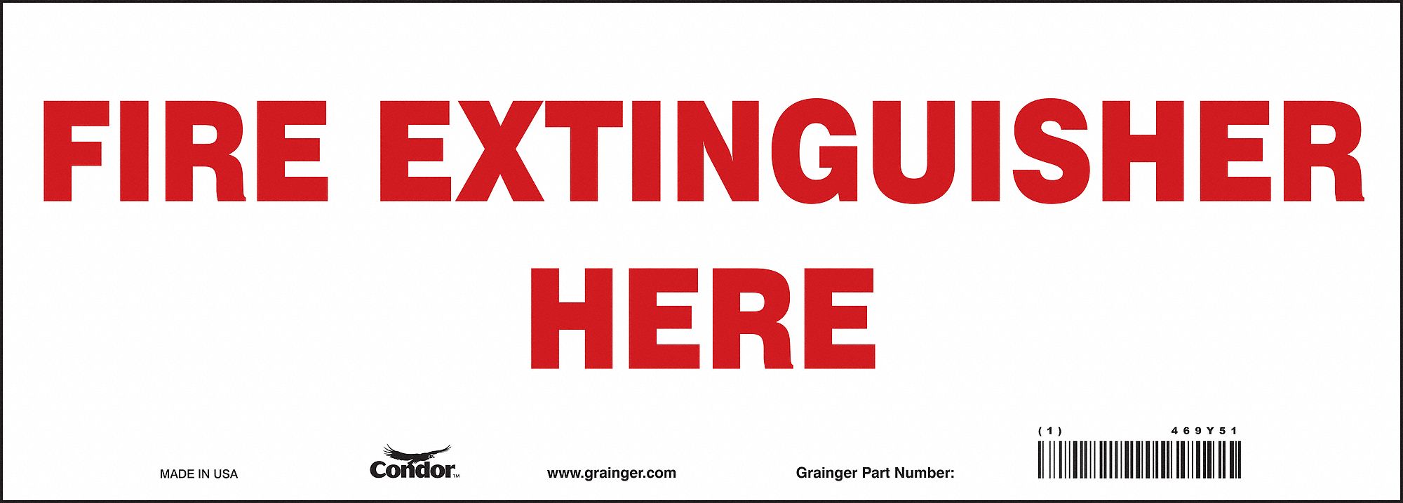 Safety Sign, 5 in x 14 in, Vinyl