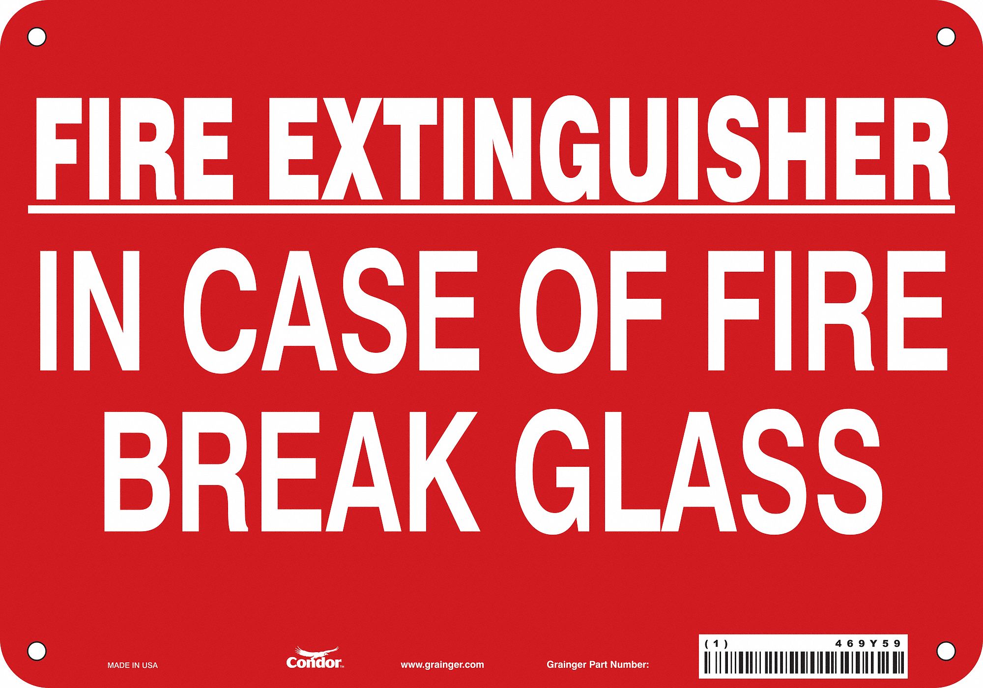 Safety Sign: Aluminum, Mounting Holes Sign Mounting, 7 in x 10 in Nominal Sign Size, 0.032 in Thick