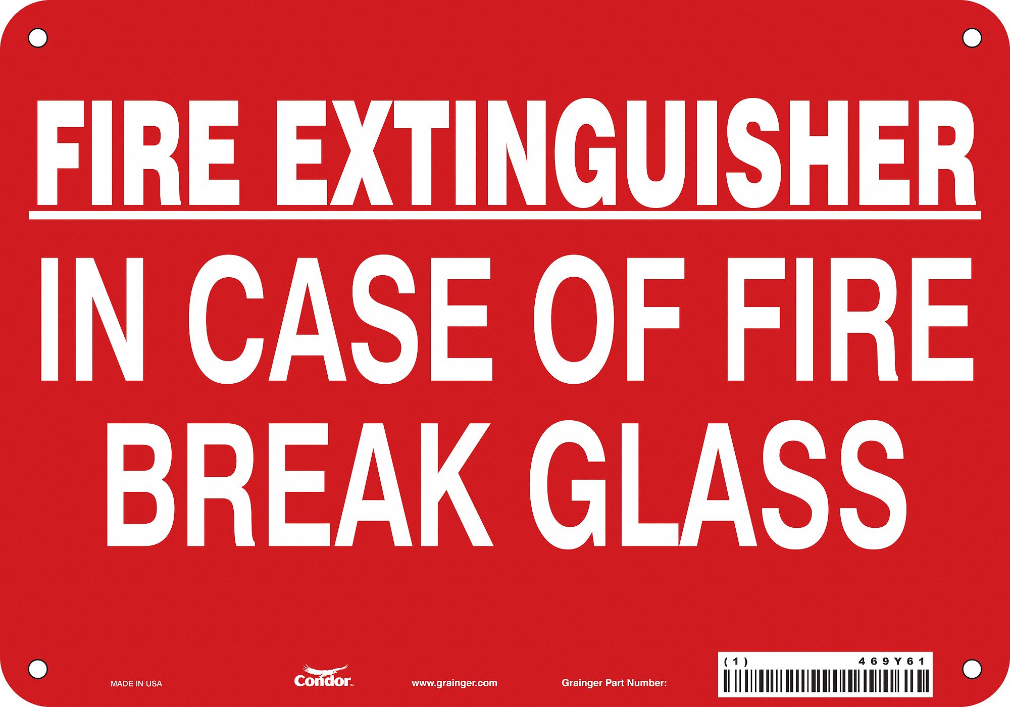 Safety Sign: Polyethylene, Mounting Holes Sign Mounting, 7 in x 10 in Nominal Sign Size