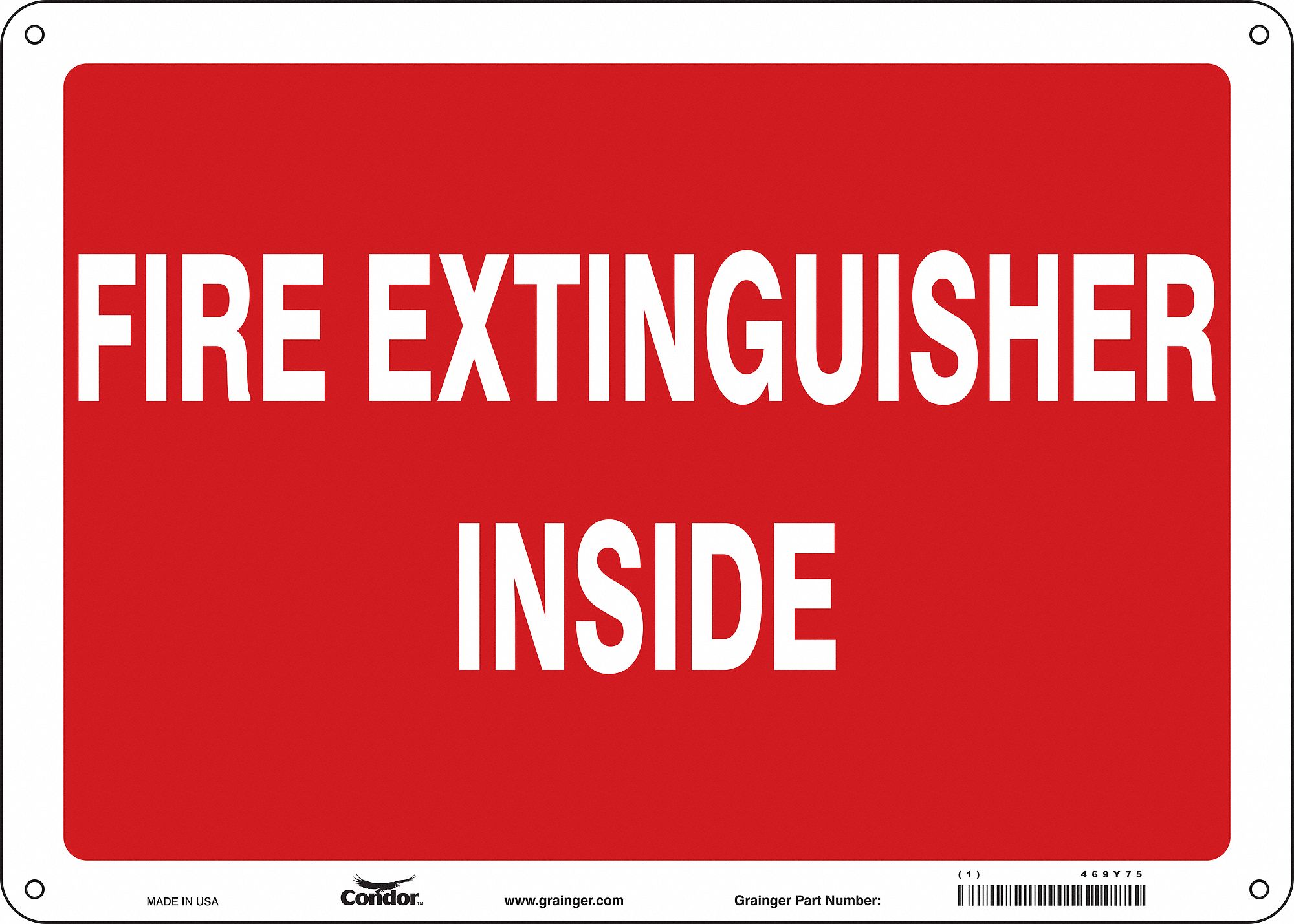 Safety Sign: Polyethylene, Mounting Holes Sign Mounting, 10 in x 14 in Nominal Sign Size