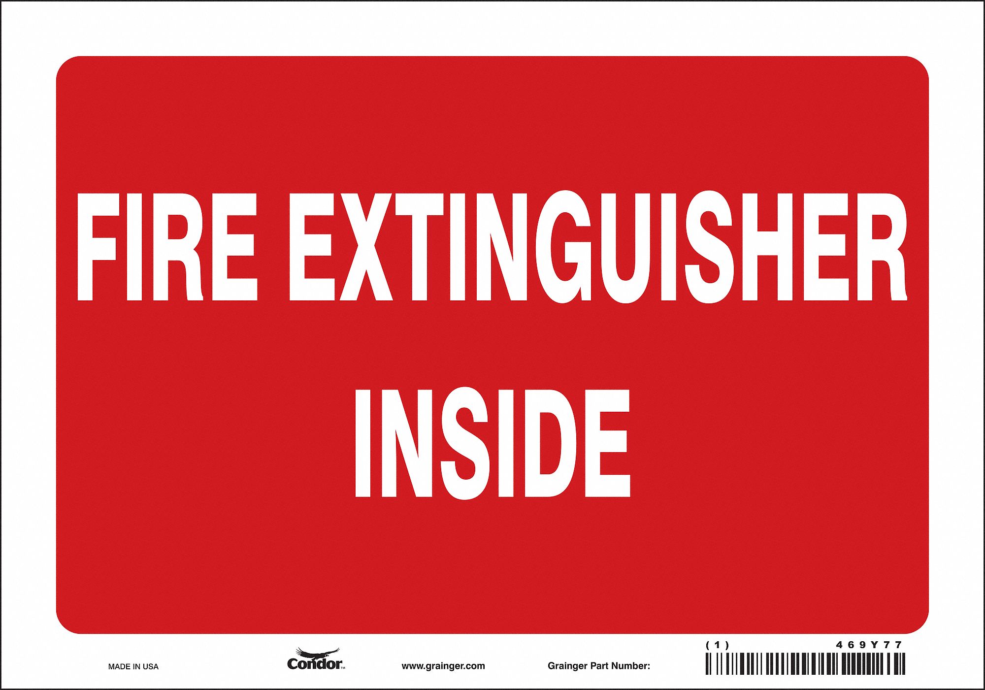 Safety Sign: Vinyl, Adhesive Sign Mounting, 7 in x 10 in Nominal Sign Size, Not Retroreflective