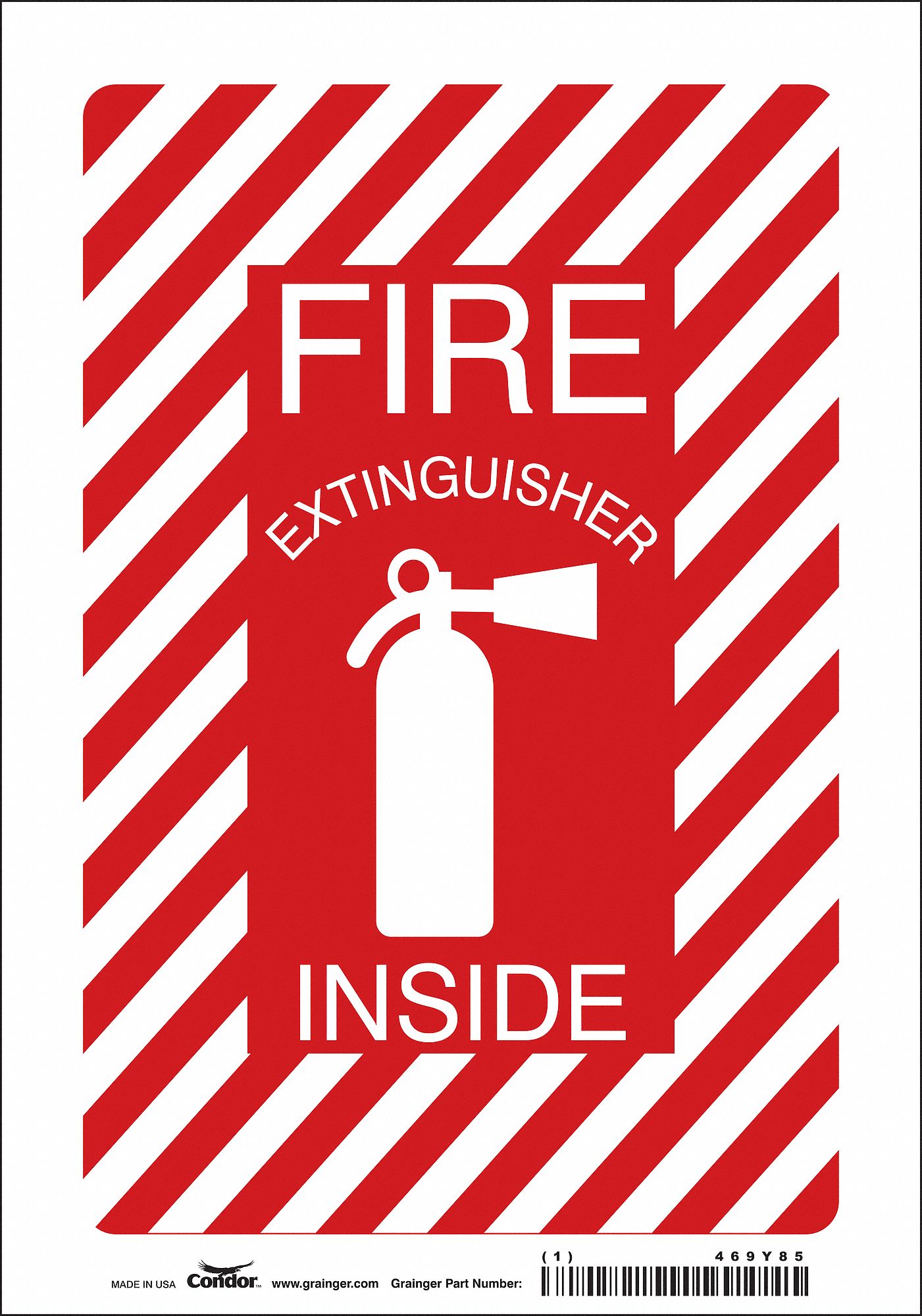 Safety Sign: Vinyl, Adhesive Sign Mounting, 10 in x 7 in Nominal Sign Size, Not Retroreflective