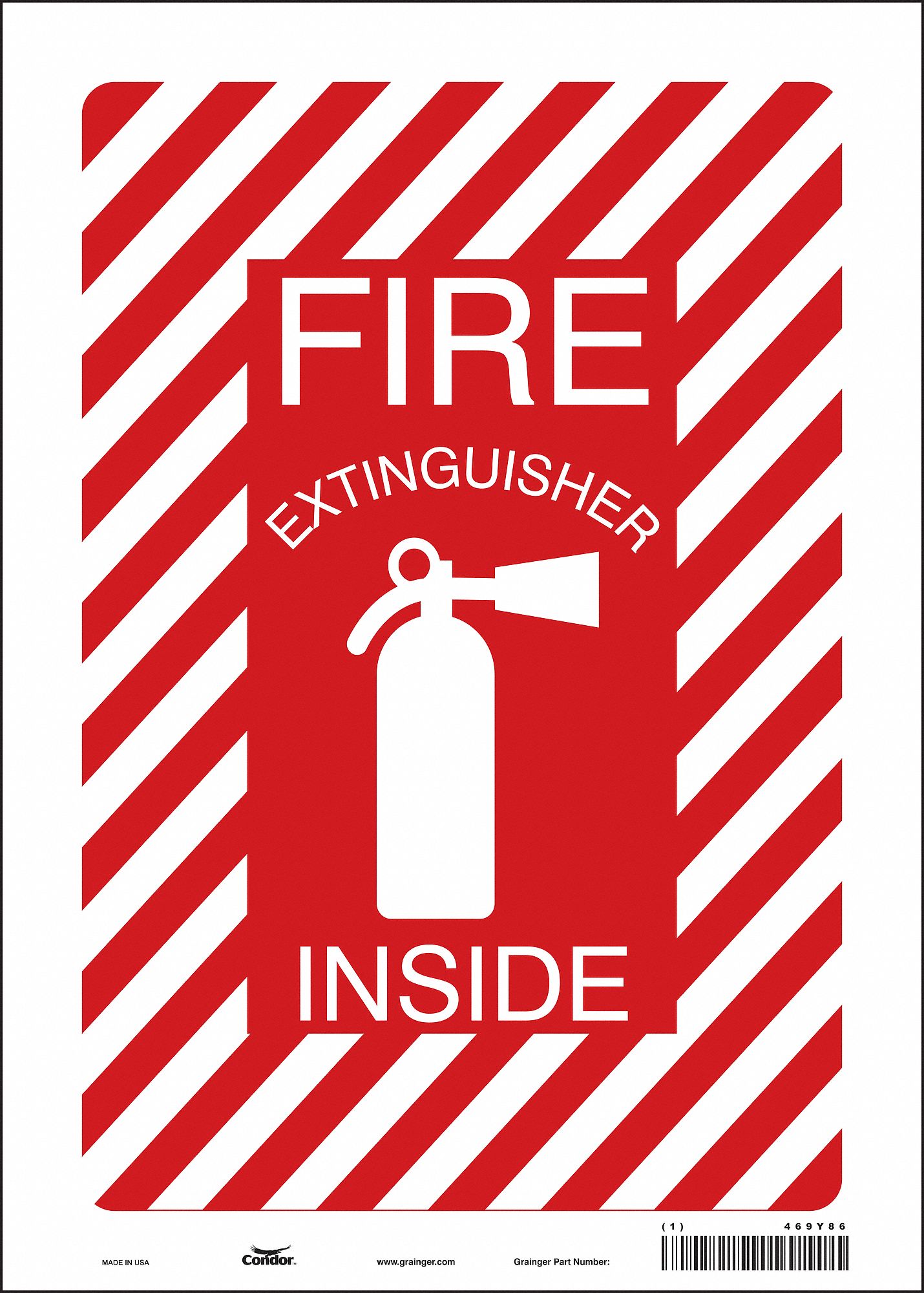 Safety Sign: Vinyl, Adhesive Sign Mounting, 14 in x 10 in Nominal Sign Size, Not Retroreflective