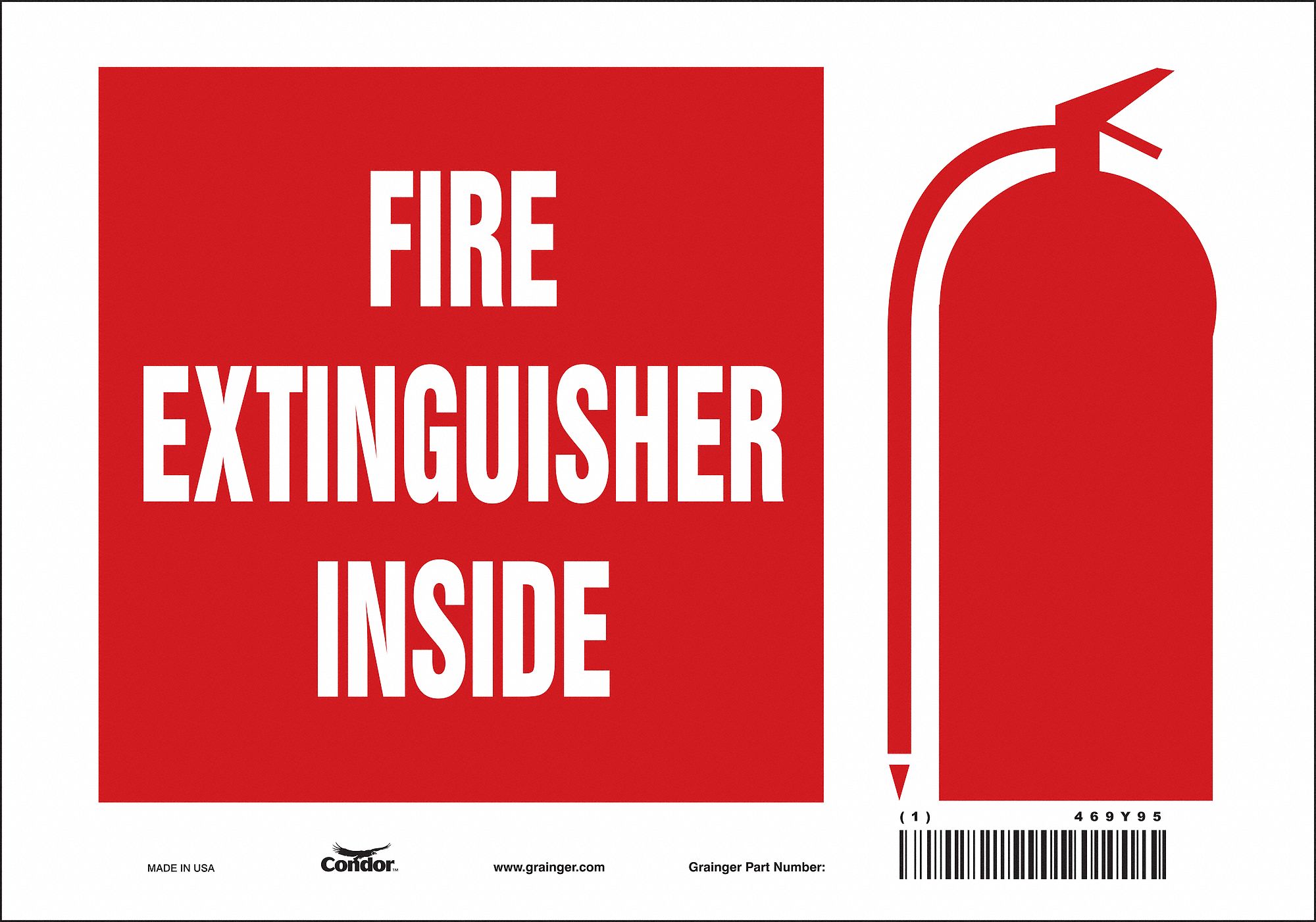 Safety Sign: Vinyl, Adhesive Sign Mounting, 7 in x 10 in Nominal Sign Size, Not Retroreflective