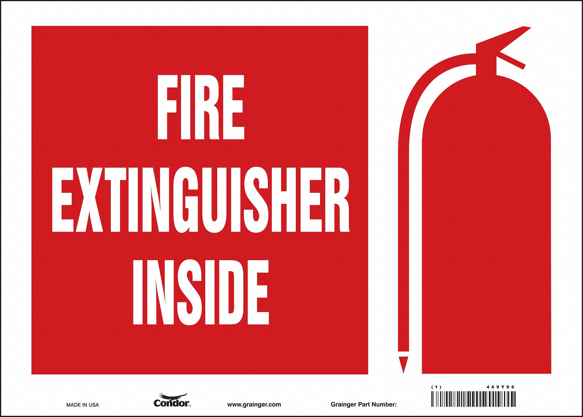 Safety Sign: Vinyl, Adhesive Sign Mounting, 10 in x 14 in Nominal Sign Size, Not Retroreflective