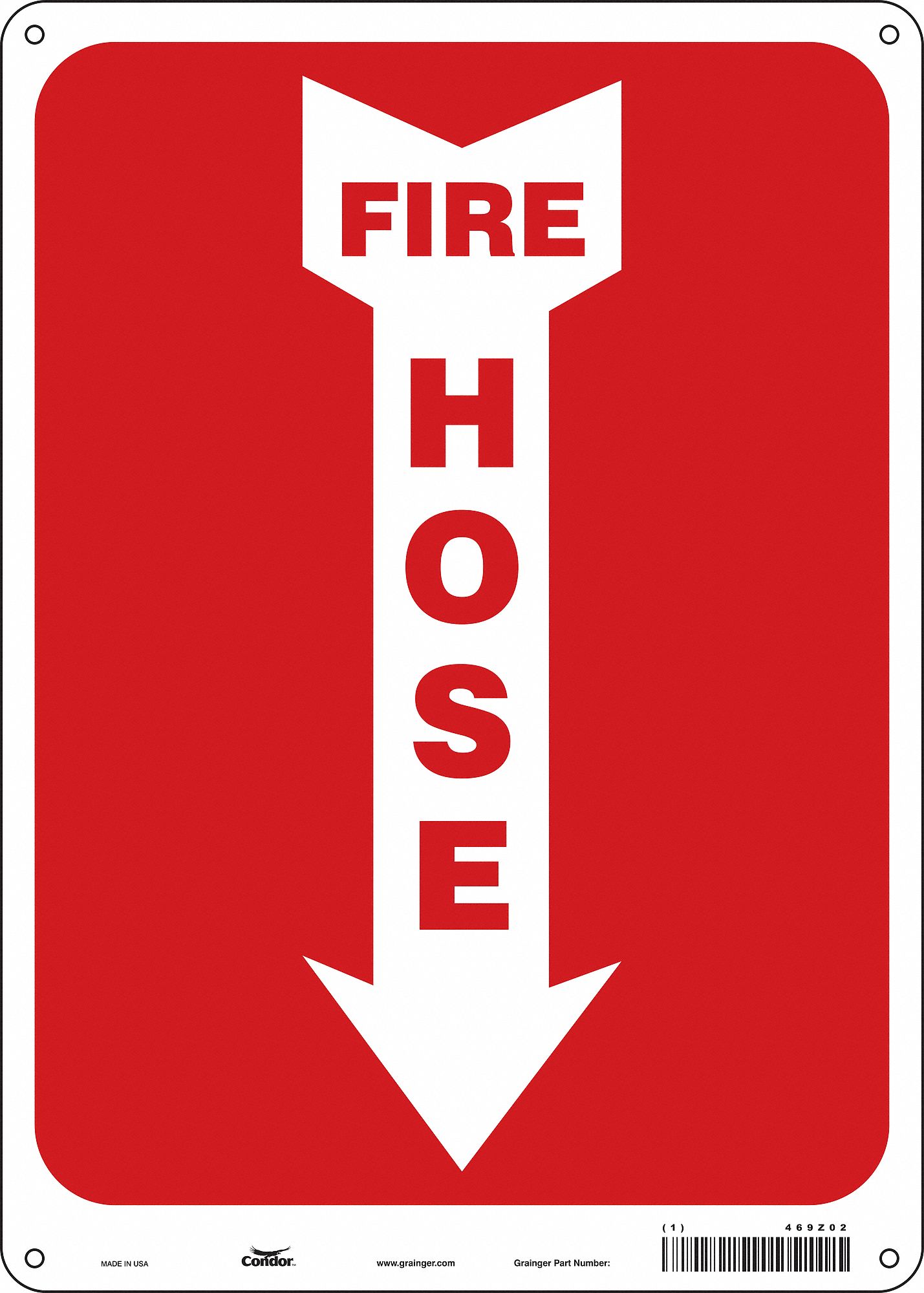 Safety Sign: Polyethylene, Mounting Holes Sign Mounting, 14 in x 10 in Nominal Sign Size