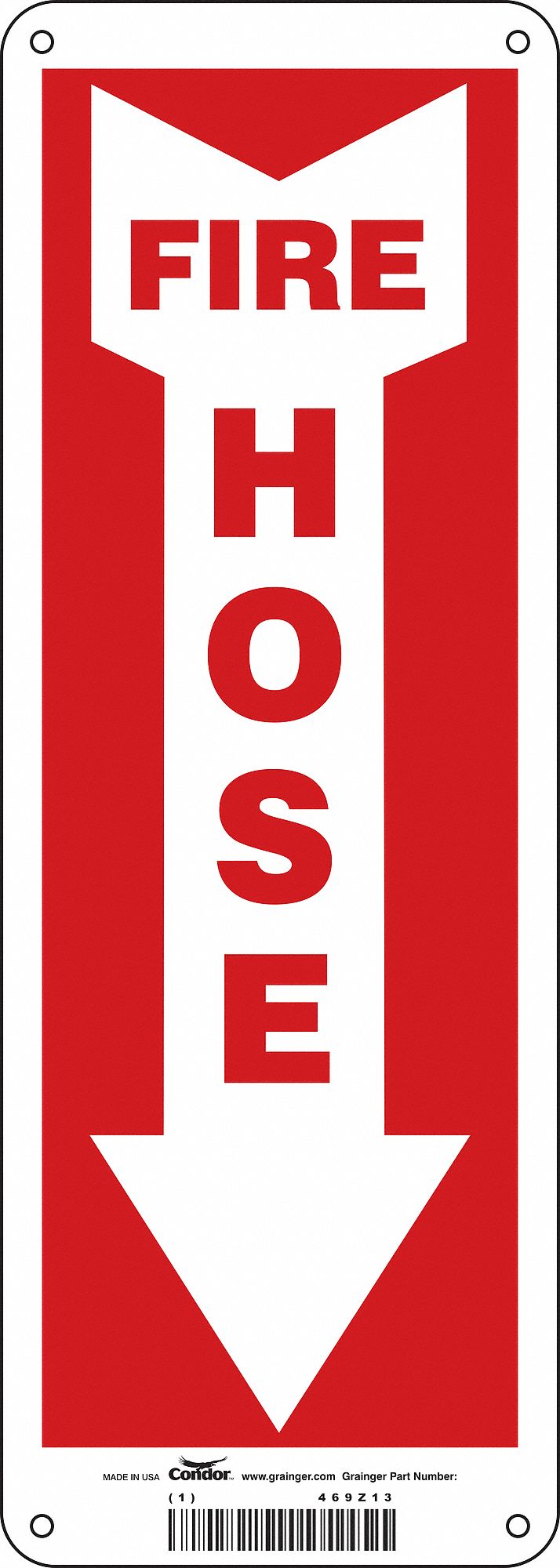 Safety Sign, 14 in x 5 in, Polyethylene