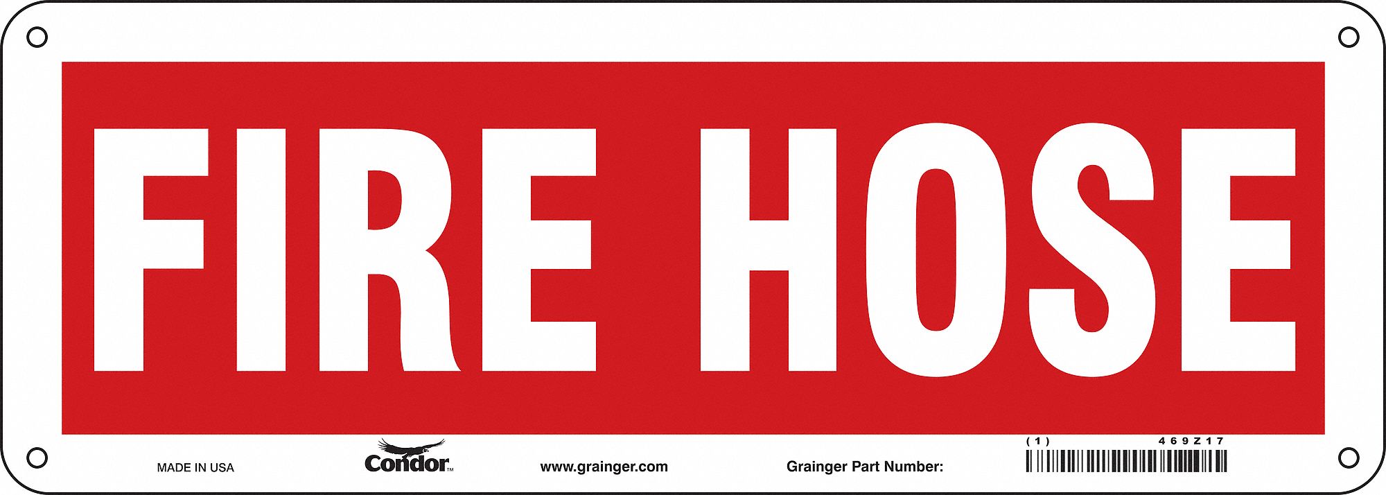 Safety Sign, 5 in x 14 in, Glow Vinyl