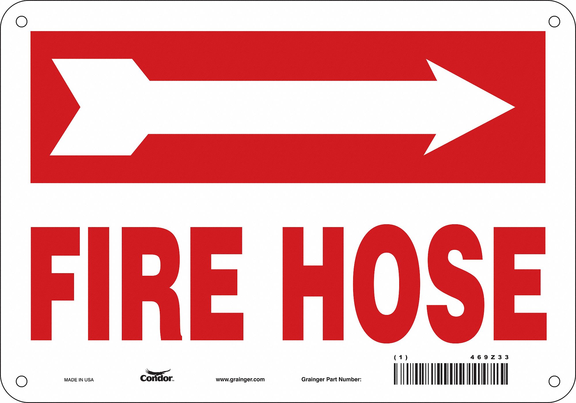 Safety Sign, 7 in x 10 in, Polyethylene