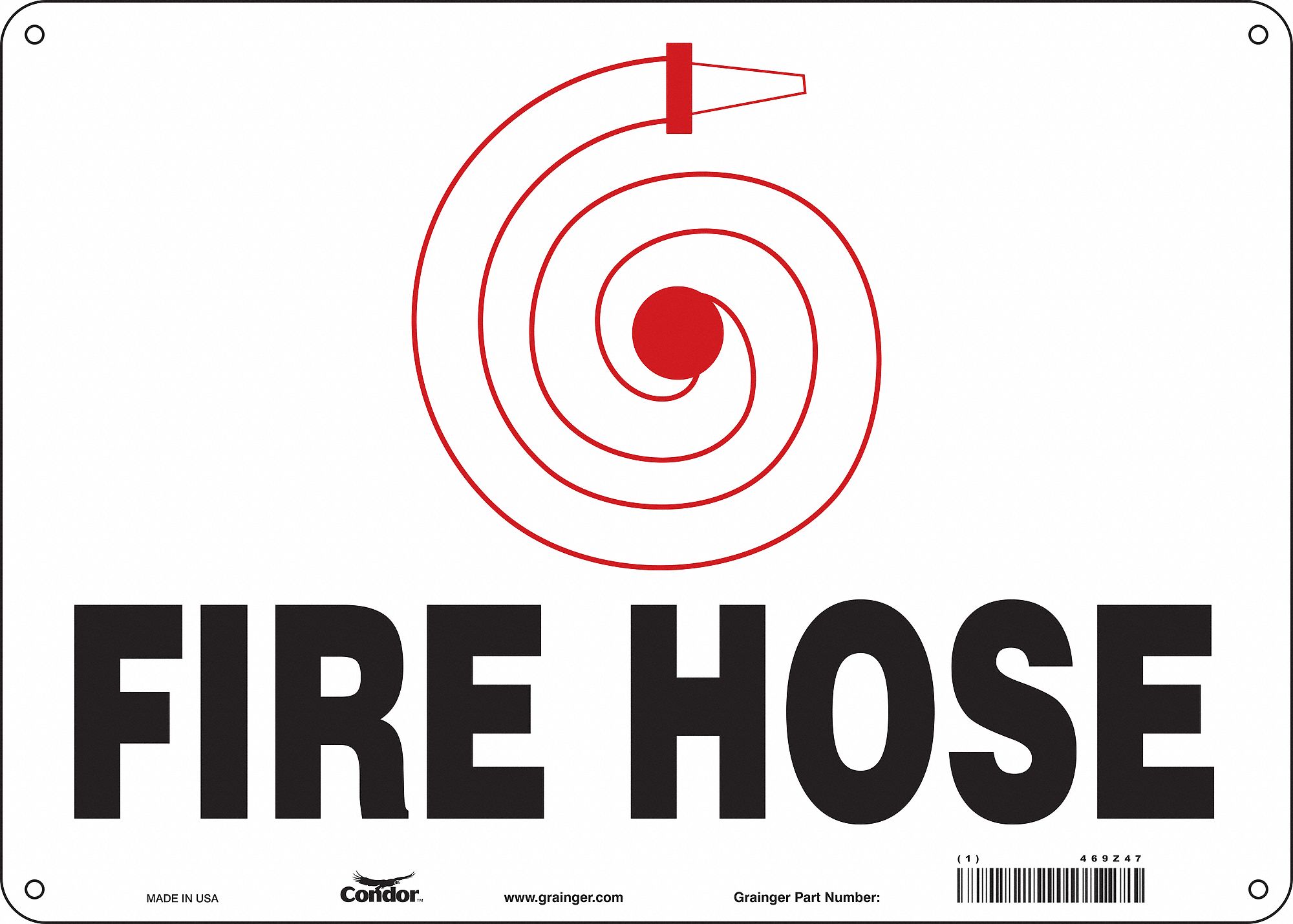 Safety Sign, 10 in x 14 in, Aluminum