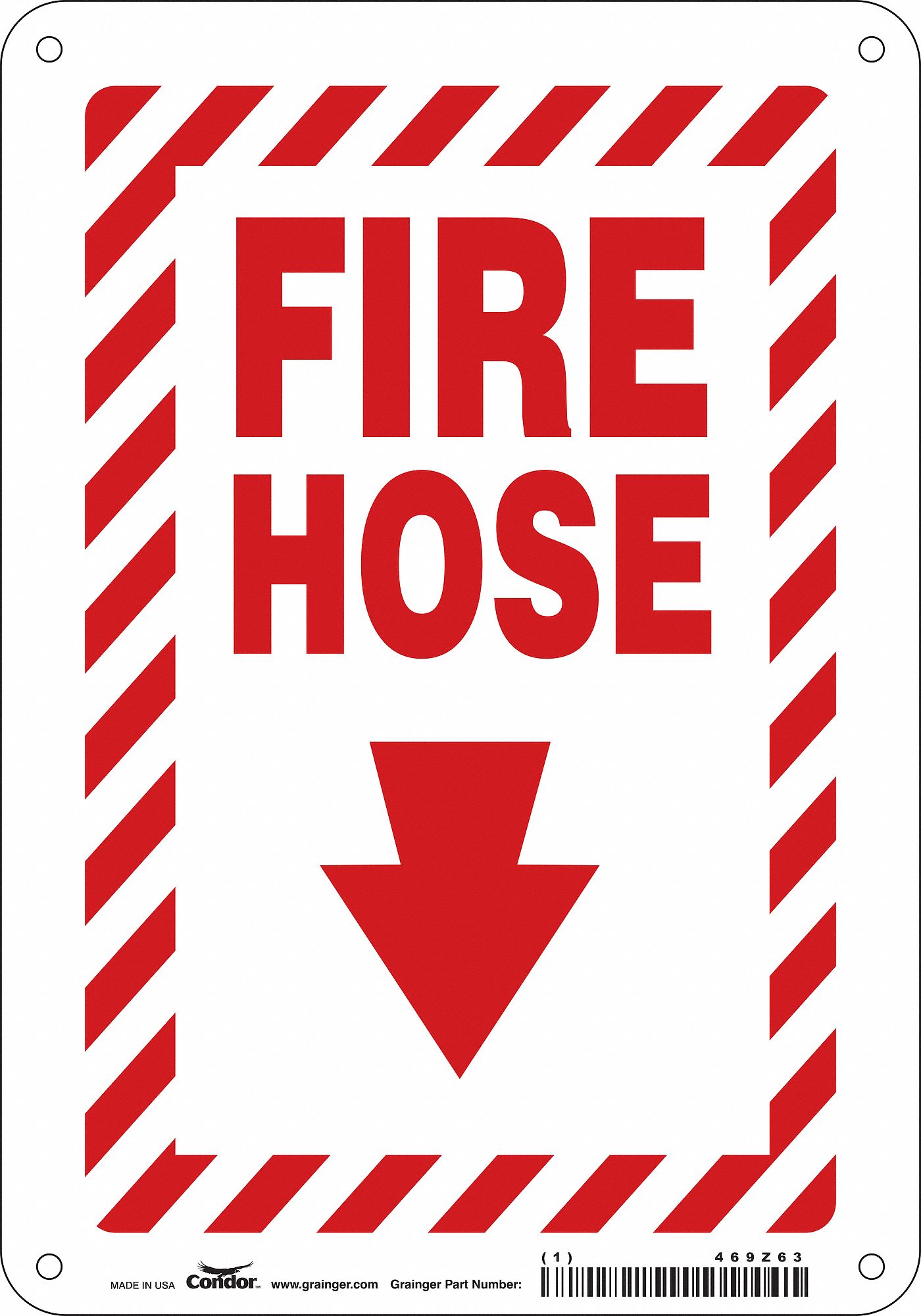 Safety Sign: Aluminum, Mounting Holes Sign Mounting, 10 in x 7 in Nominal Sign Size, 0.032 in Thick